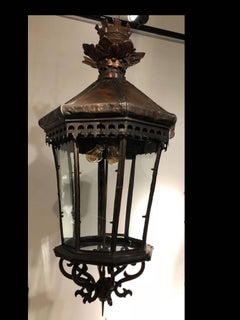 Very Large 19th Century Brass Lantern