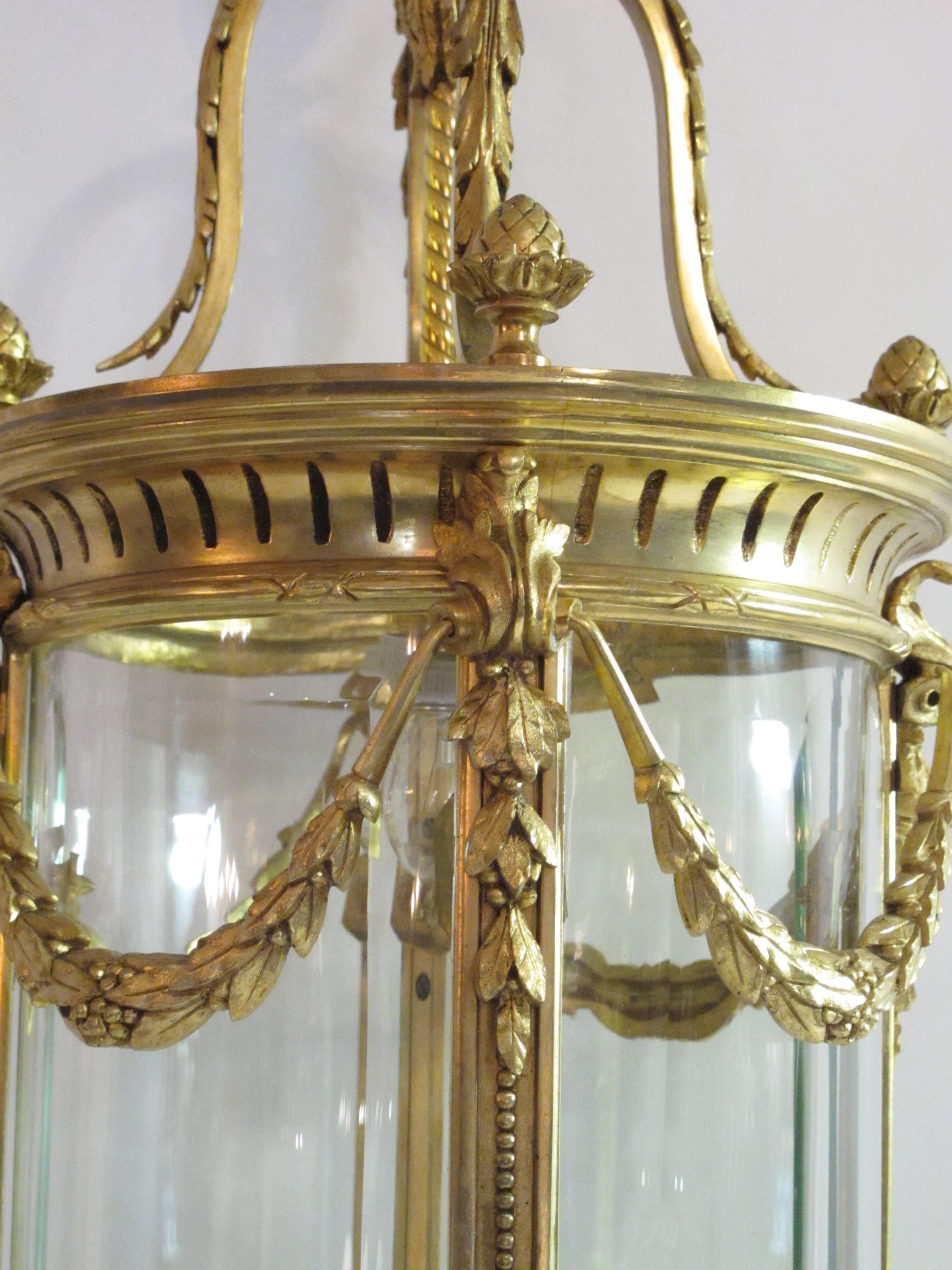 Louis XVI French Gilded Lantern