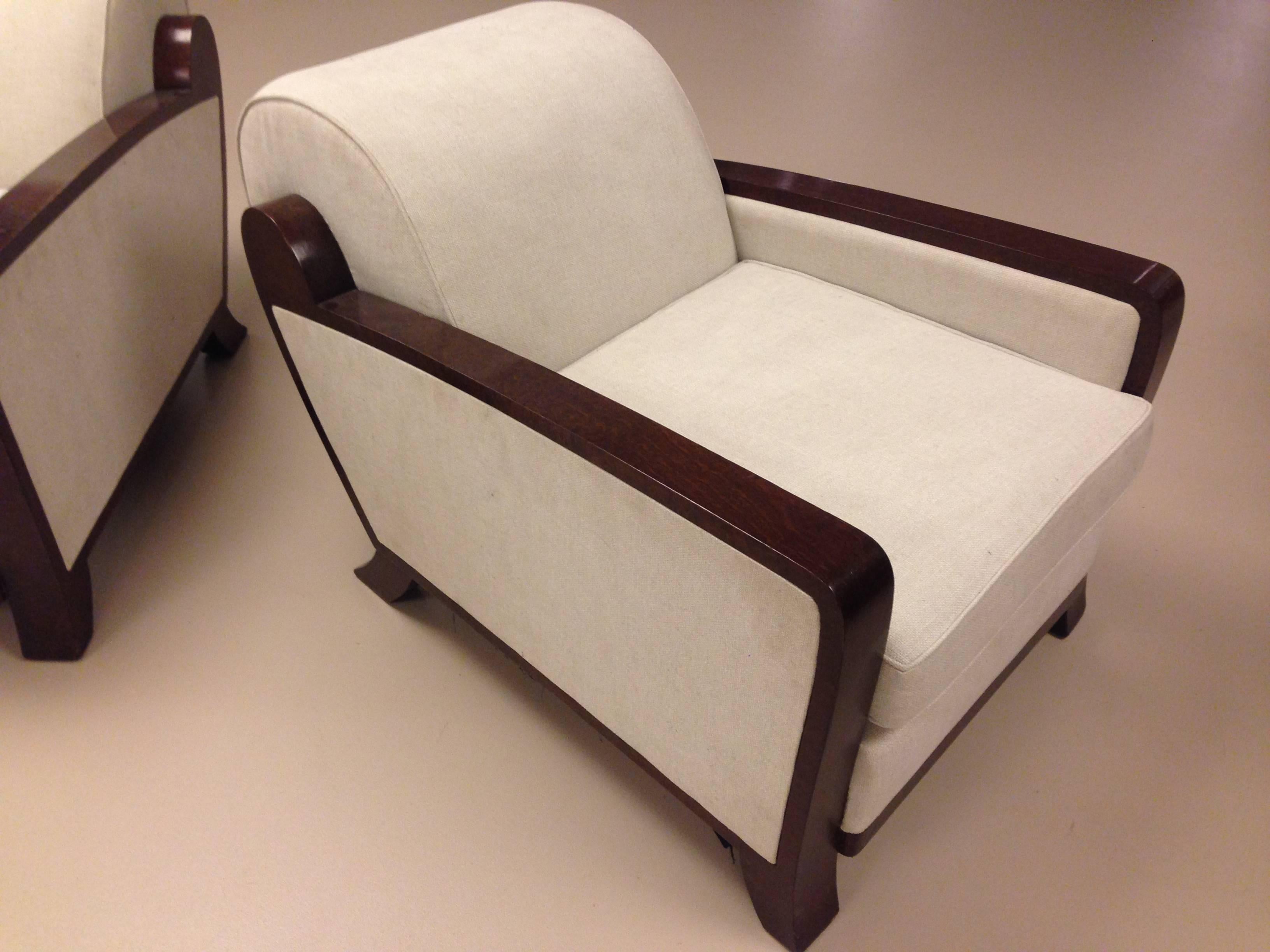 20th Century Pair of Art Deco Armchairs For Sale