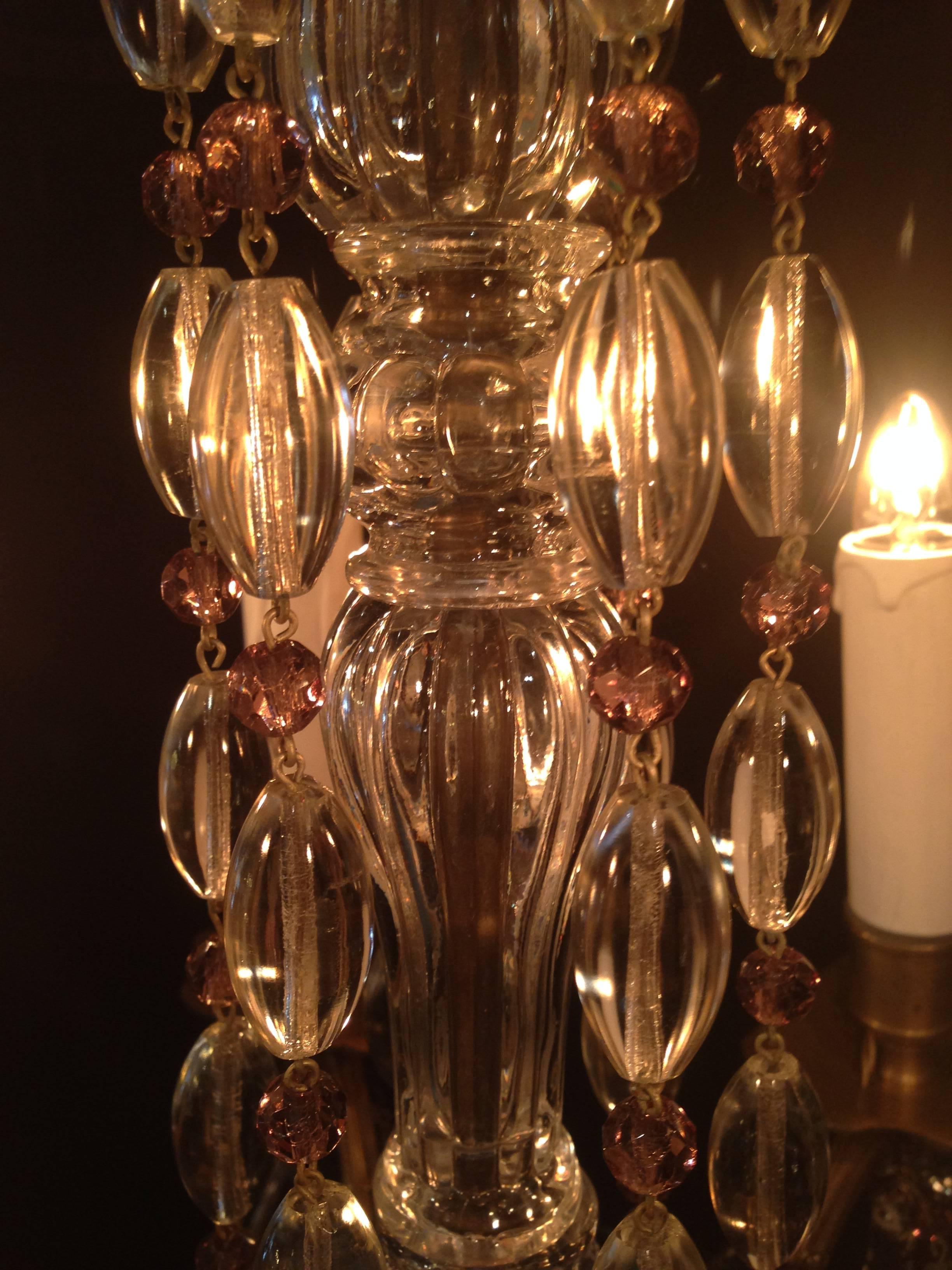 Early 20th Century Small French Crystal Chandelier For Sale