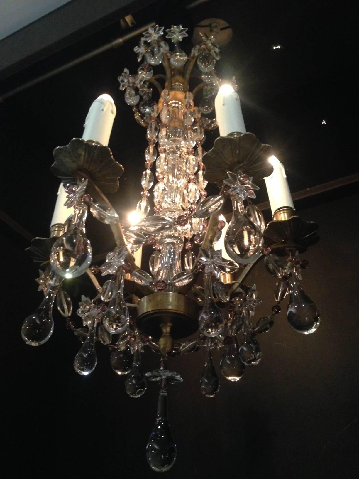 Small French Crystal Chandelier For Sale 1
