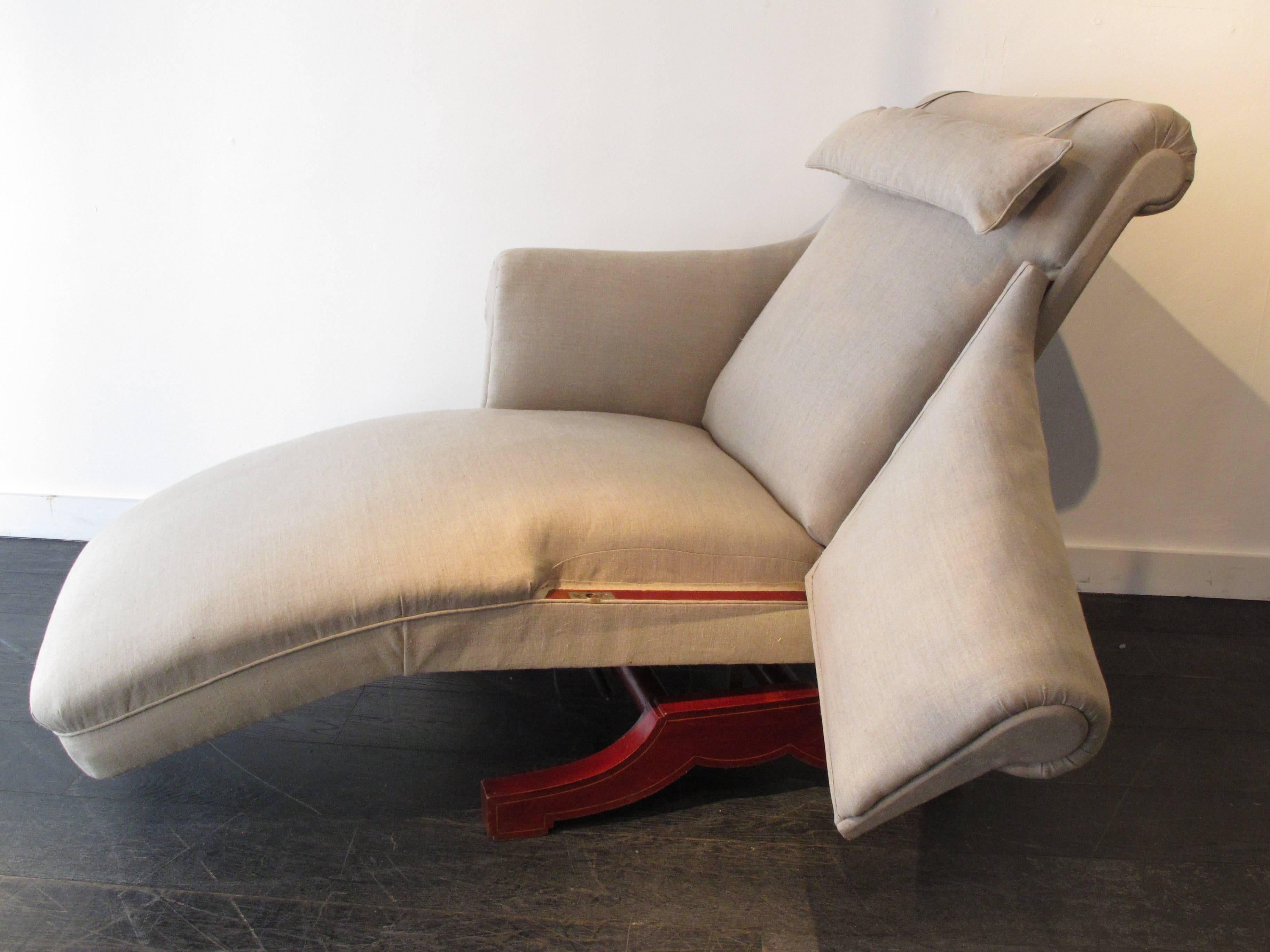 Vintage Adjustable Chaise Longue by Pascaud 3