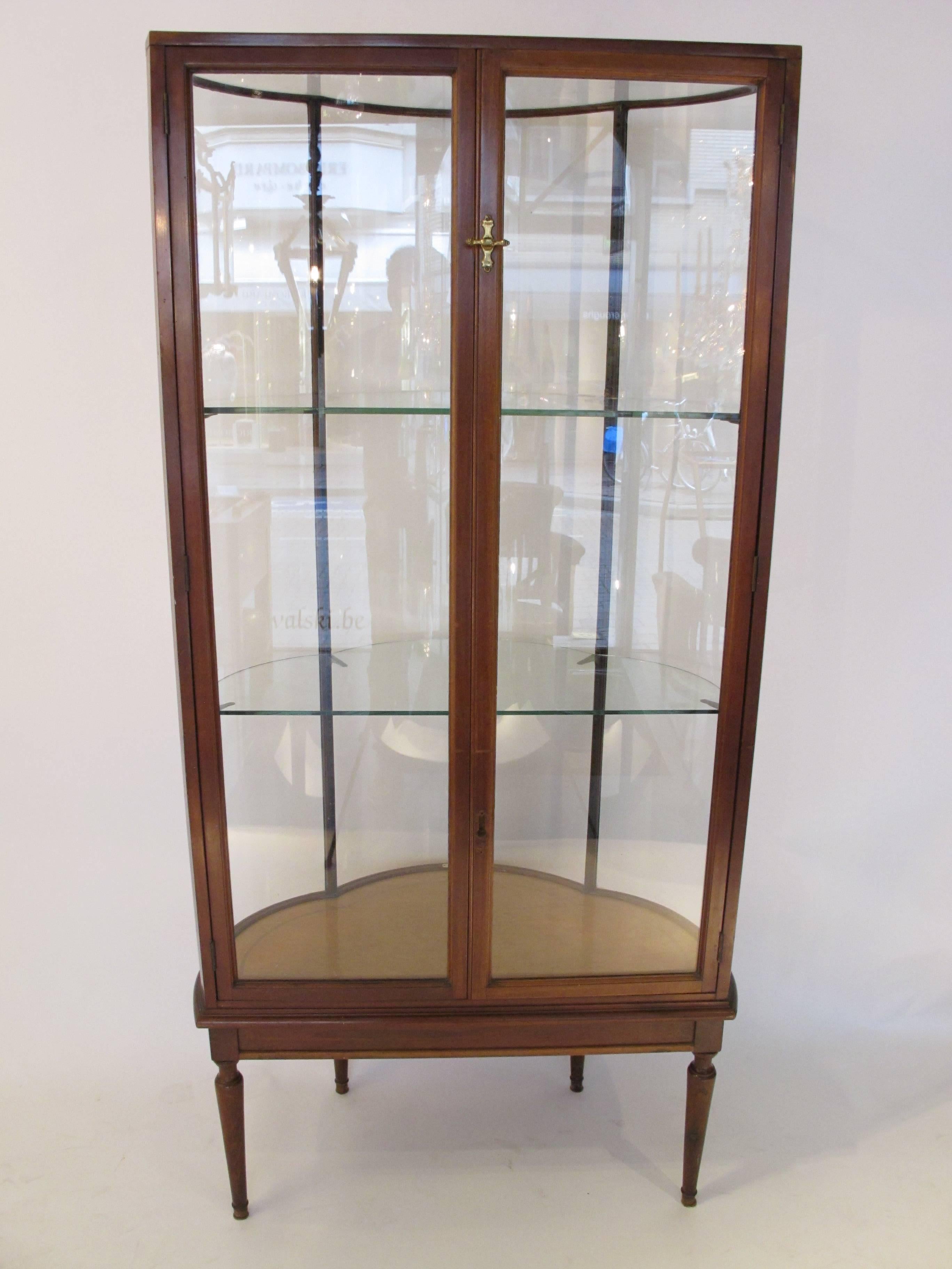 20th Century English Mahogany and Glass Display Case by Sage