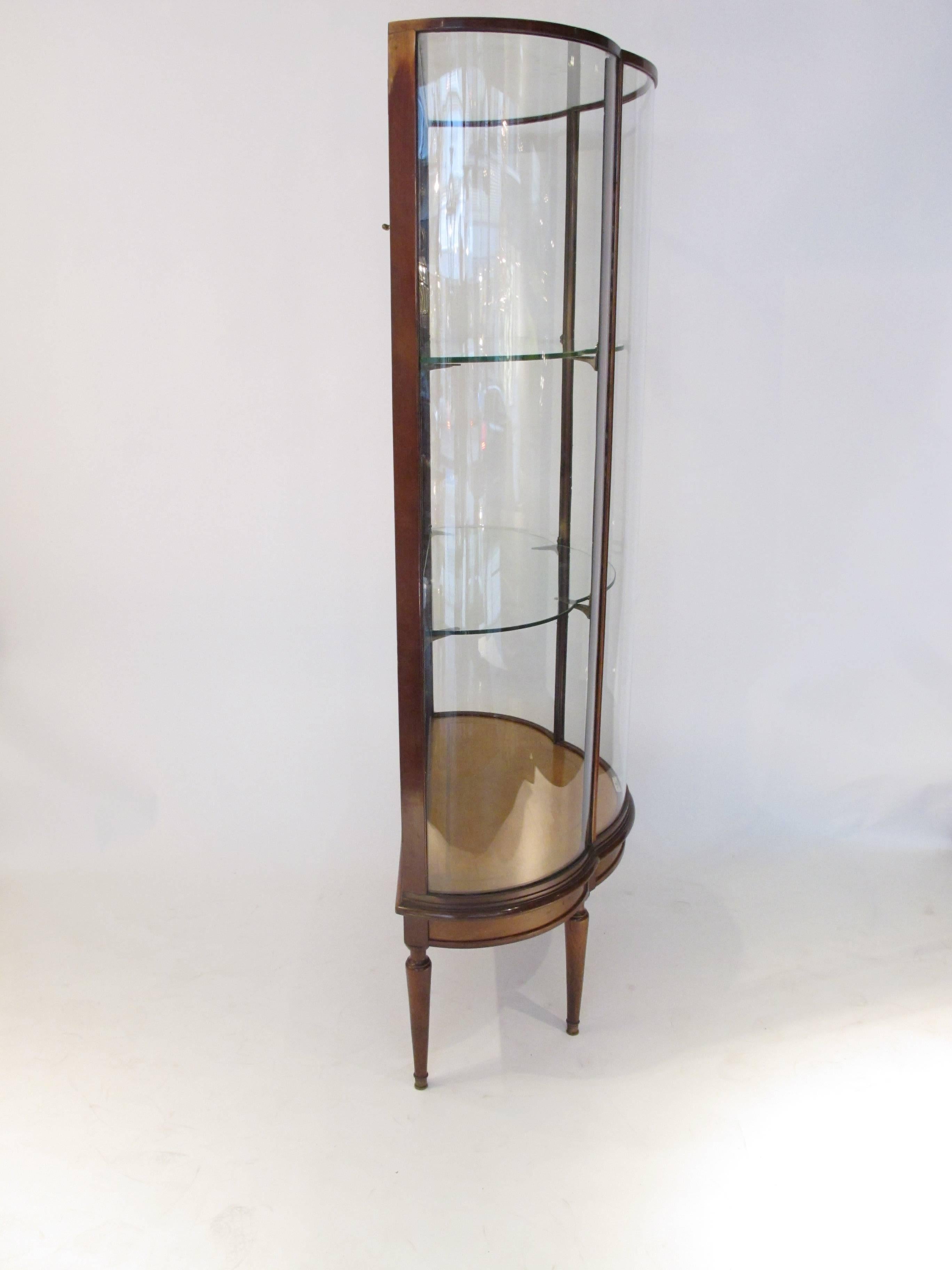 Polished English Mahogany and Glass Display Case by Sage