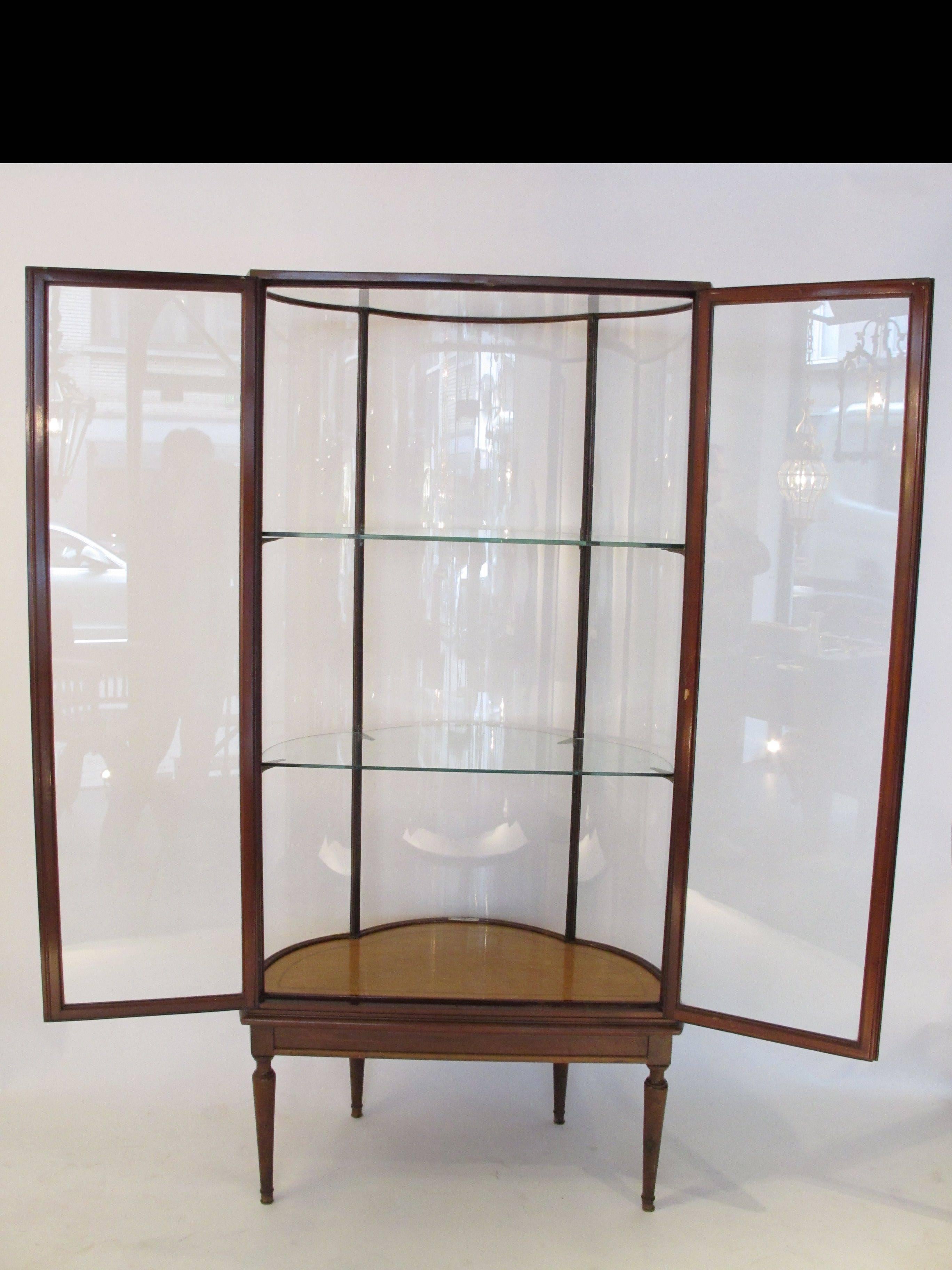 English Mahogany and Glass Display Case by Sage 1