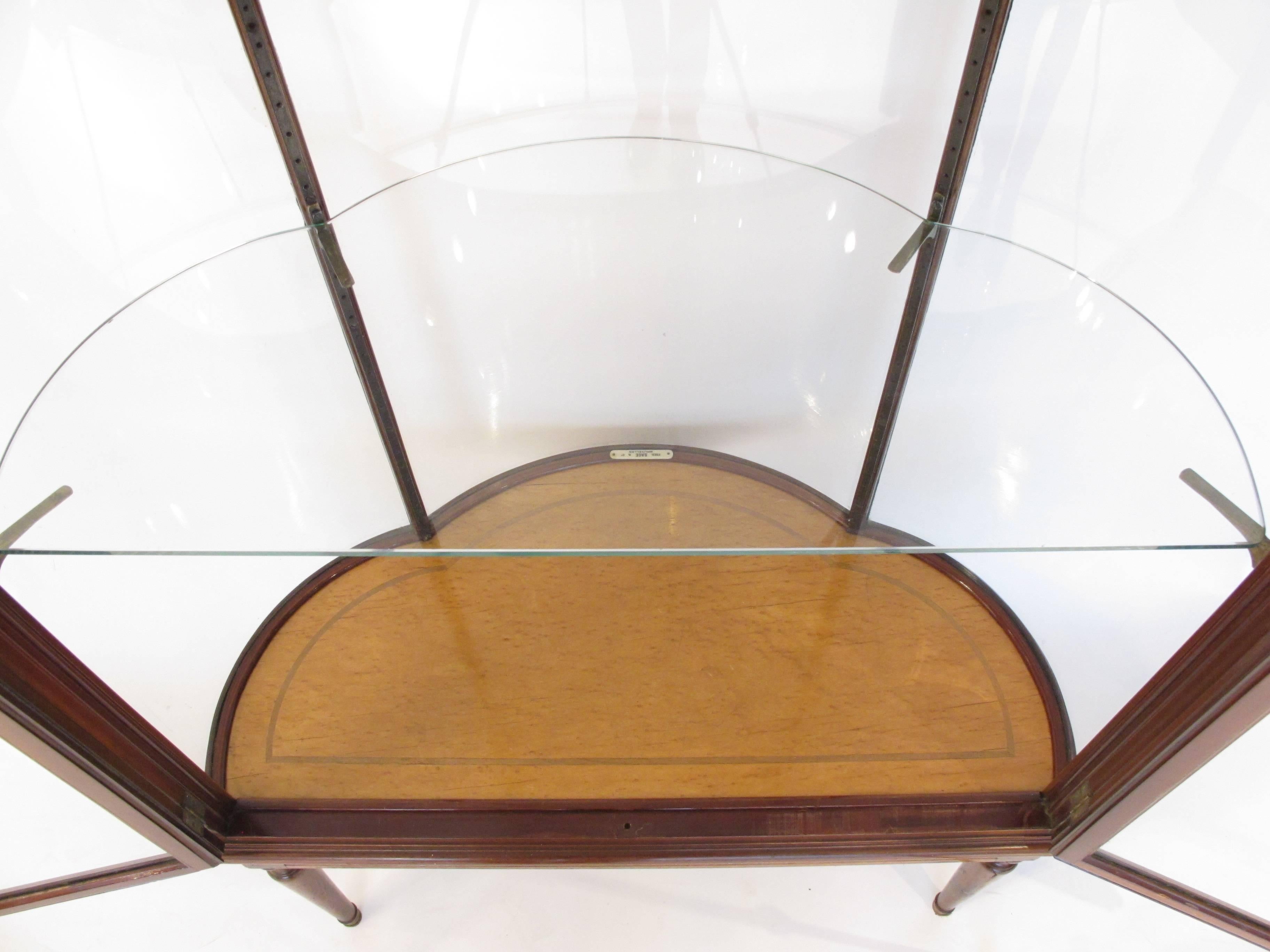 English Mahogany and Glass Display Case by Sage 2