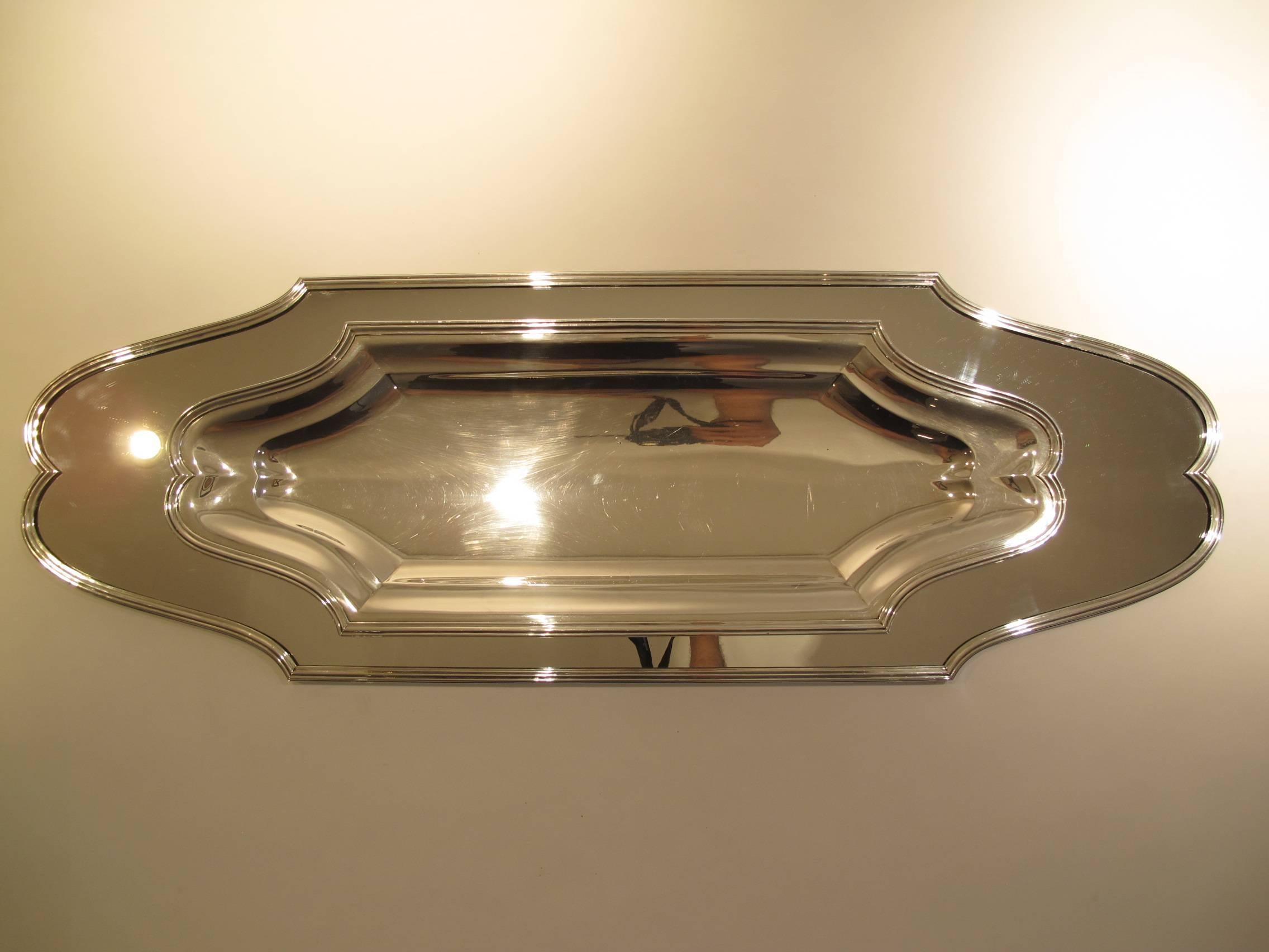 Polished Large Silver Centerpiece by Delheid