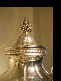 Pair of Large Silver Plated Urns