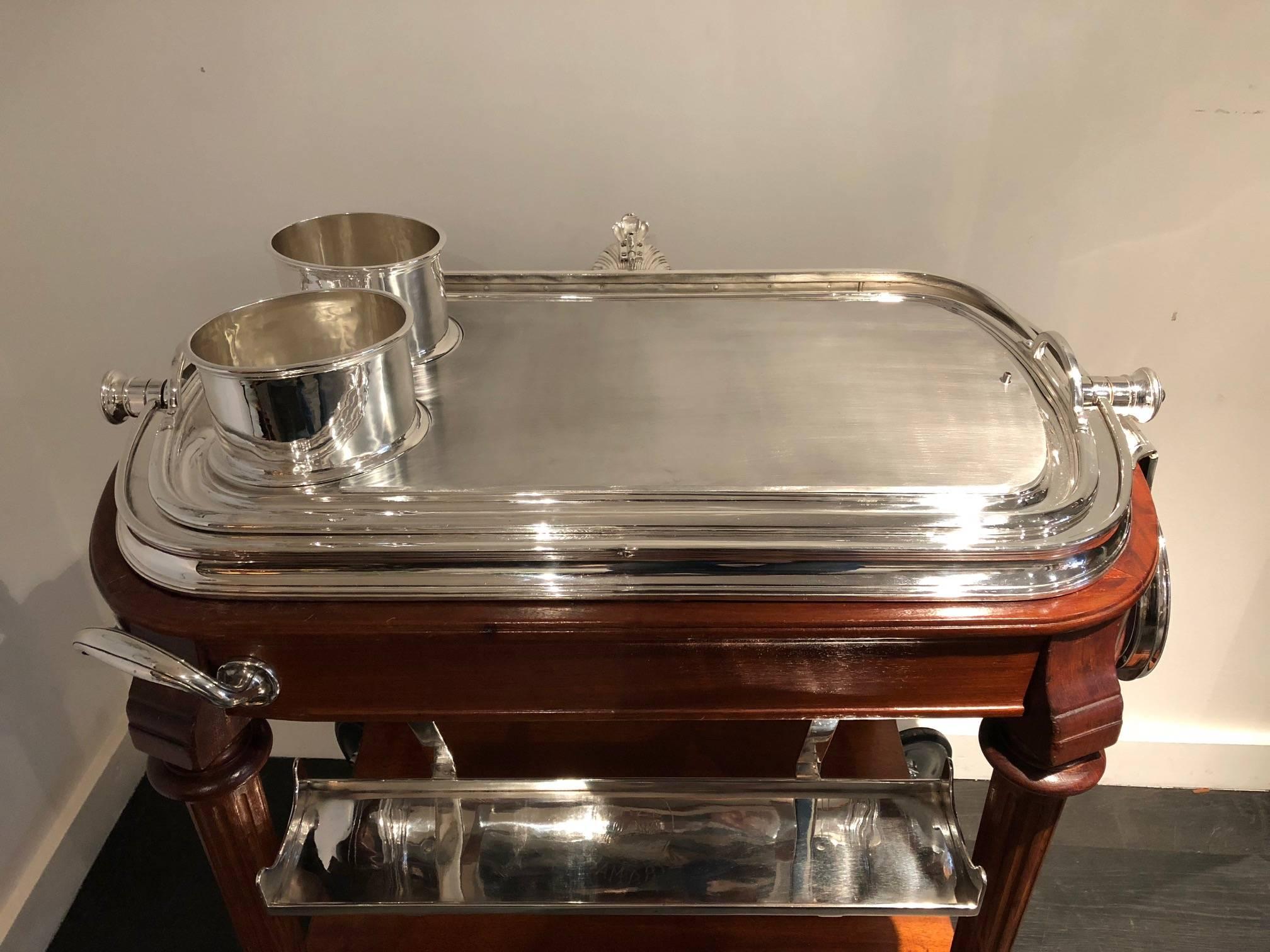 Christofle Meat Trolley or Cart In Excellent Condition For Sale In Antwerp, BE