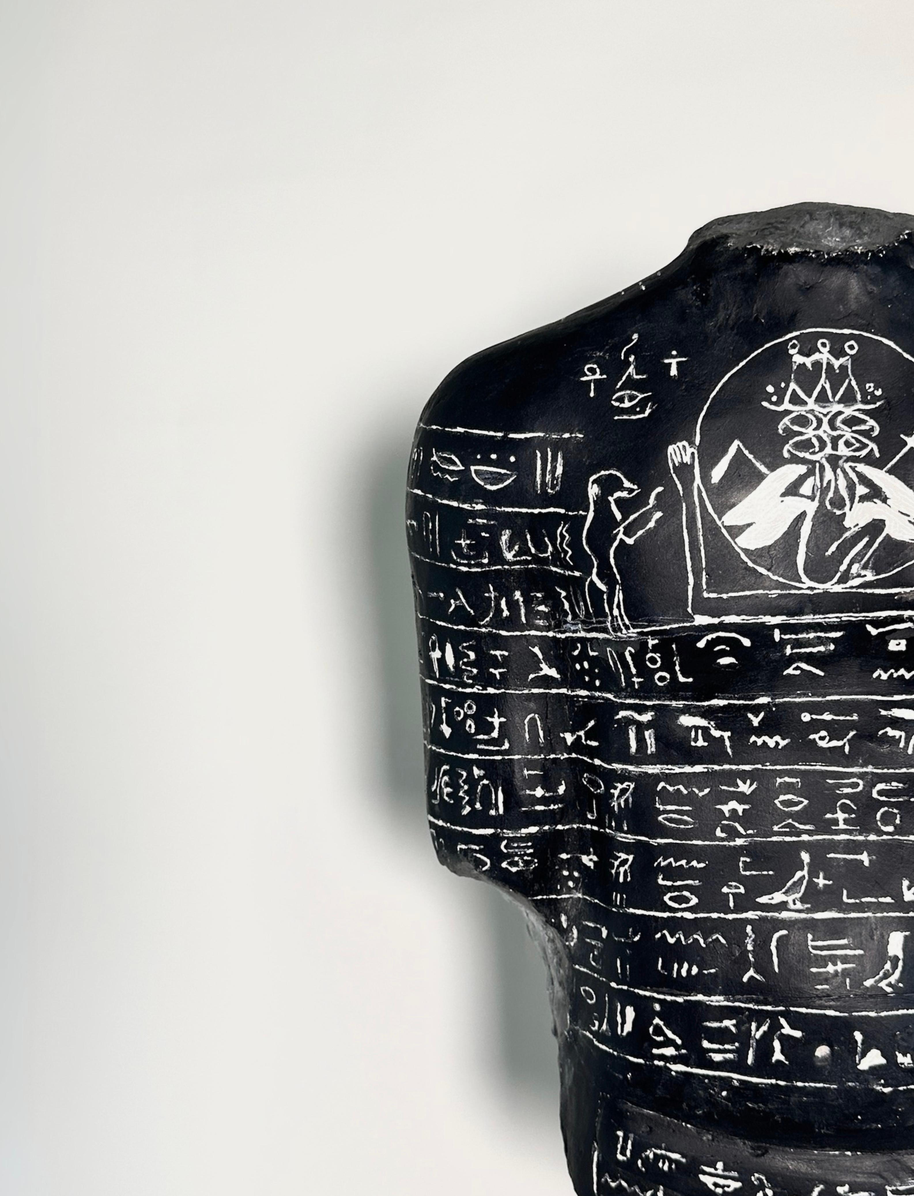 Hand-Carved Coronation of King Ramses II Sculpture Fragment For Sale