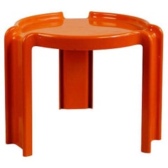 Orange Space Age Plastic Coffee Table by Giotto Stoppino for Kartell, Italy