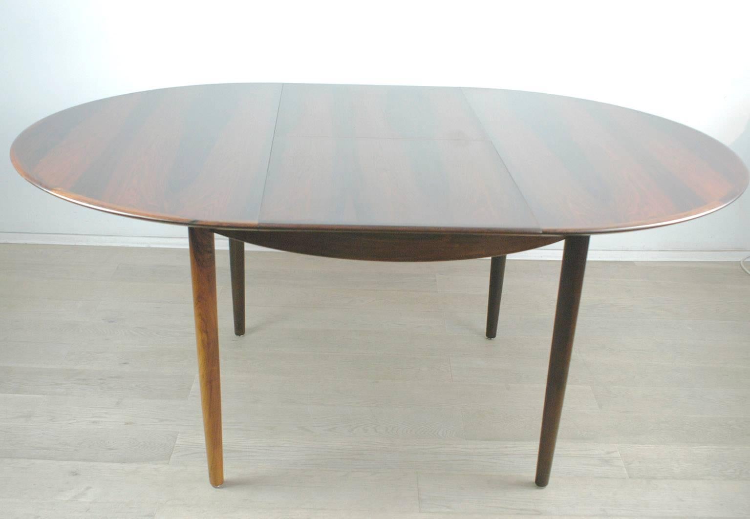 Scandinavian Modern Danish Rosewood Dining Table by Bernhard Pedersen