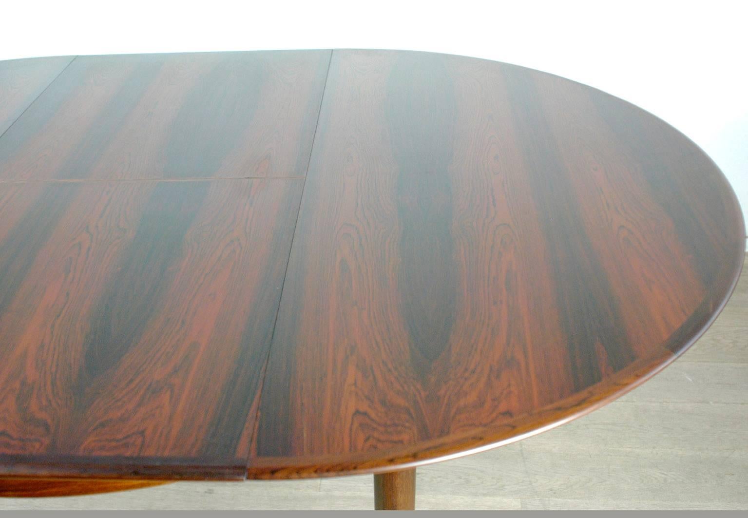 Danish Rosewood Dining Table by Bernhard Pedersen 2