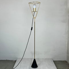 Austrian Midcentury Vice Versa Floor Lamp by Carl Auböck, Brass & Iron