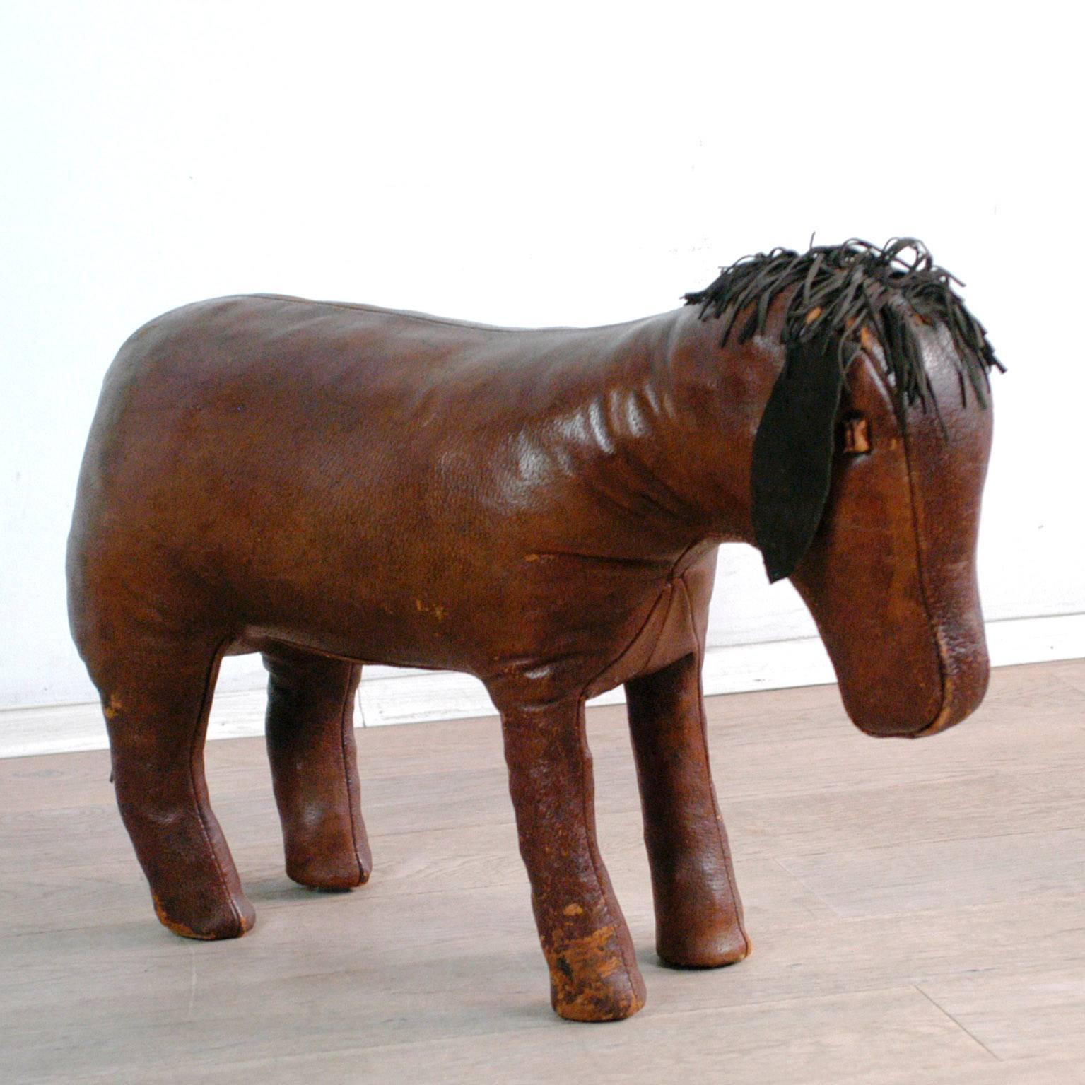 Mid-Century Modern Leather Donkey by Dimitri Omersa for Abercrombie & Fitch