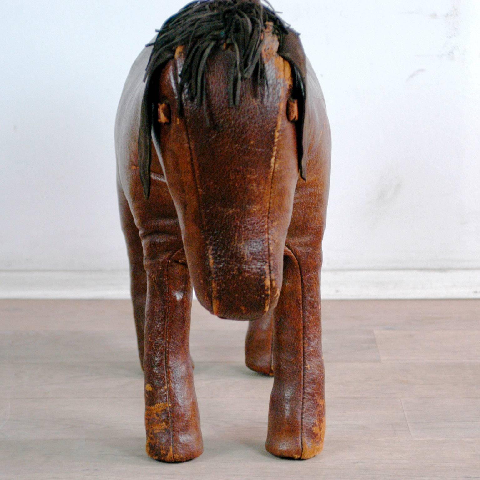 Mid-20th Century Leather Donkey by Dimitri Omersa for Abercrombie & Fitch