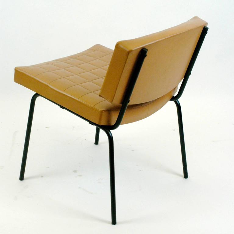 Mid-20th Century Set of Three Cognac Midcentury Chairs Designed by Pierre Guariche for Meurop For Sale