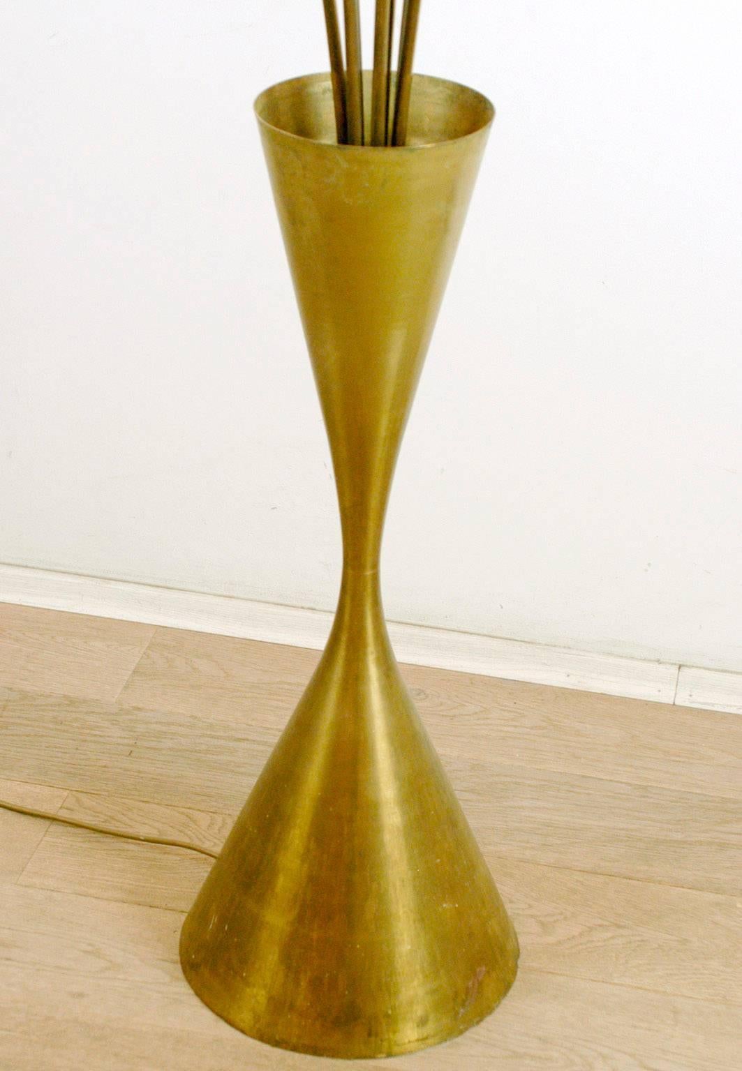 Calla Floor Lamp in the style of Angelo Lelli for Arredoluce, Italy In Good Condition In Vienna, AT