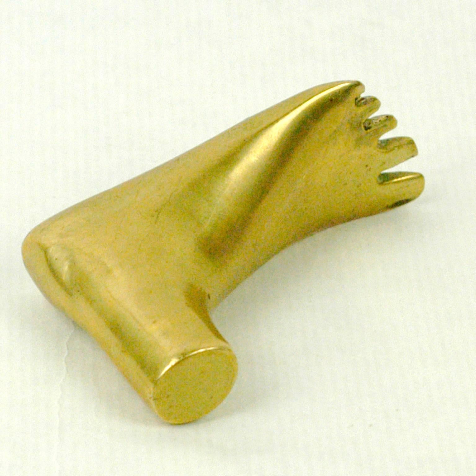 Mid-Century Modern Brass Paperweight 