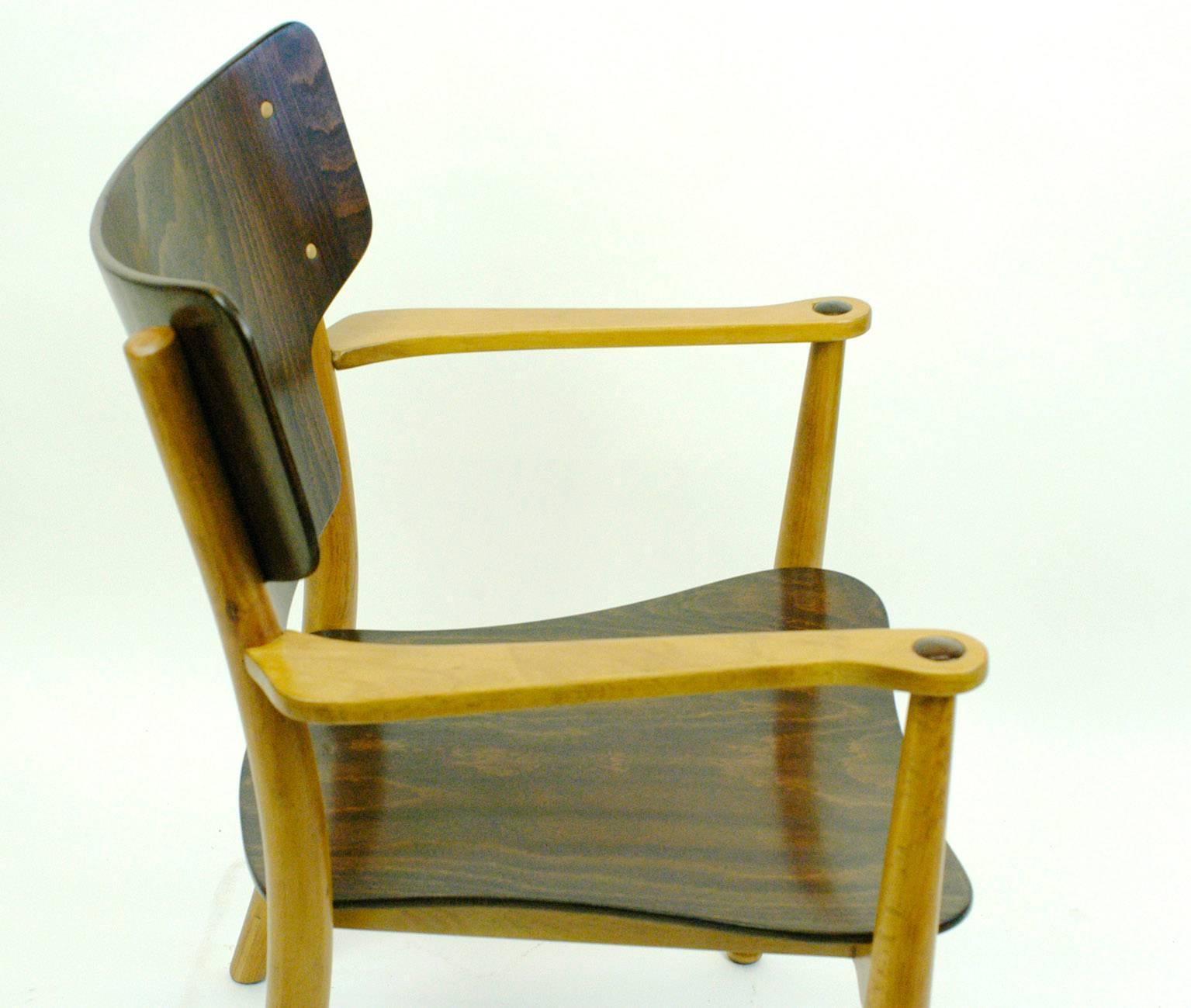 Beech Portex Armchair by Peter Hvidt and Orla Molgaard-Nielsen For Sale