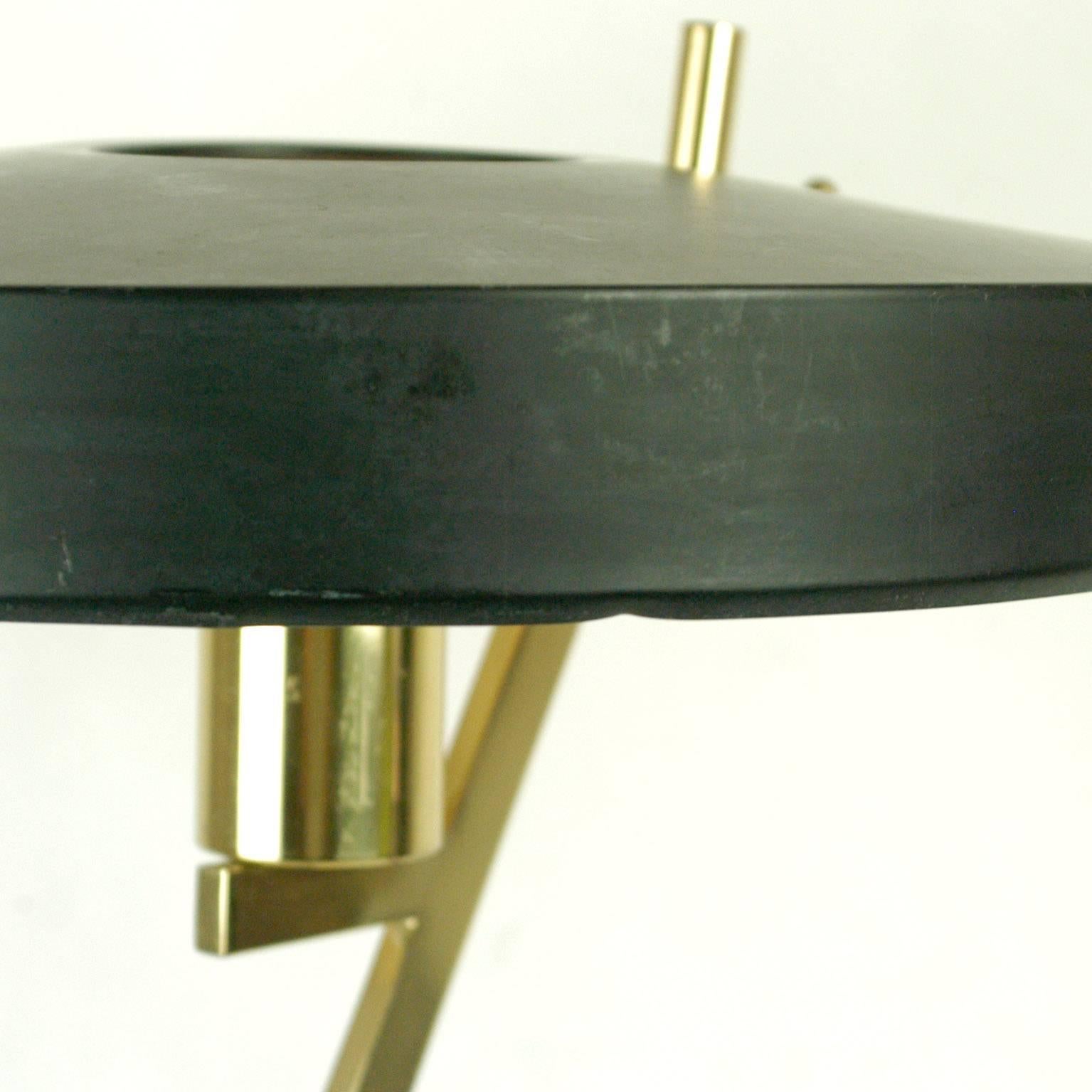 Lacquered Brass Table Lamp by Louis Kalff for Philips