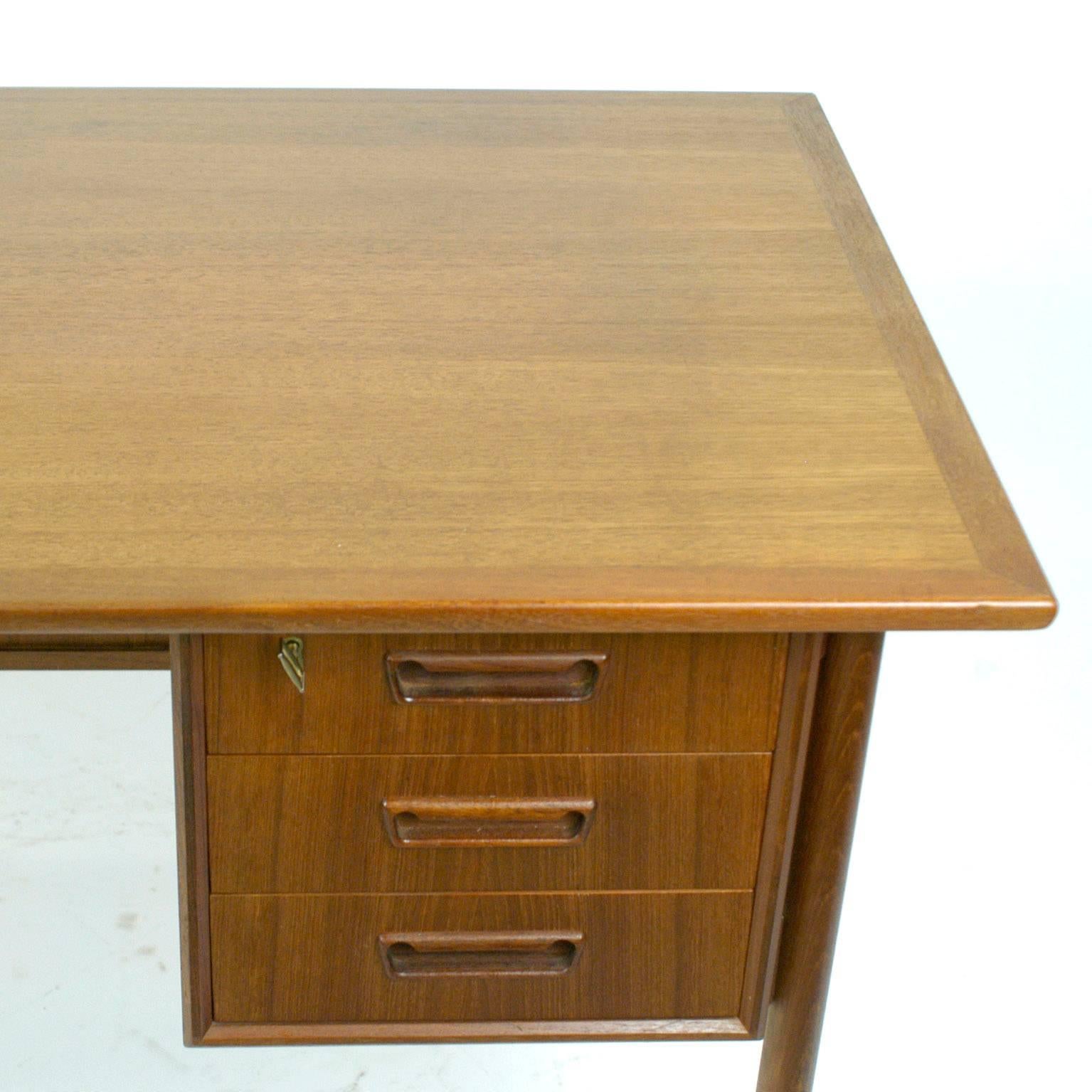 Danish Scandinavian Modern Teak Desk by Gunnar Nielsen Tibergaard