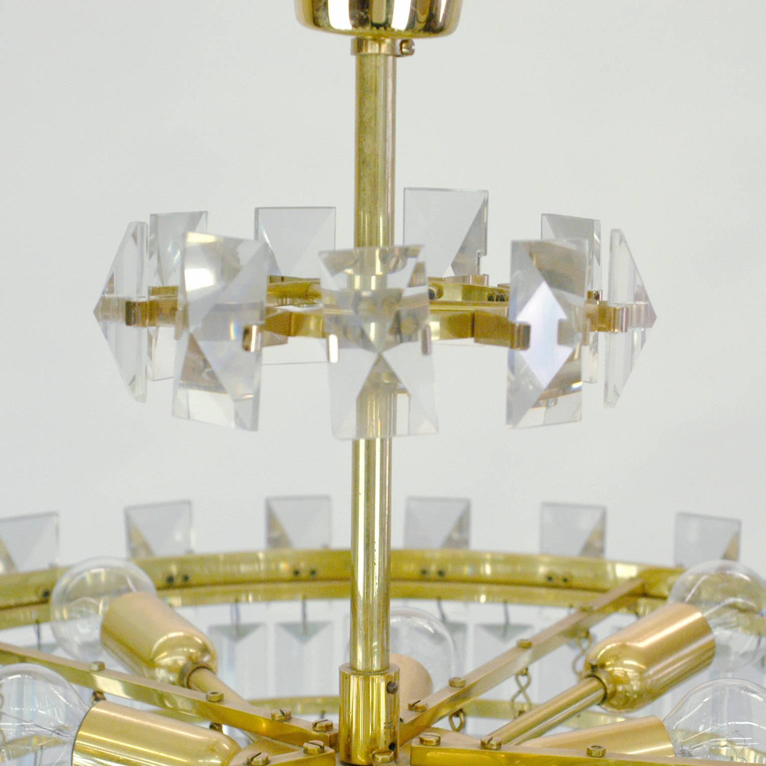 Austrian Midcentury Glass  Chandelier by Oswald Haerdtl for J. & L. Lobmeyr 2