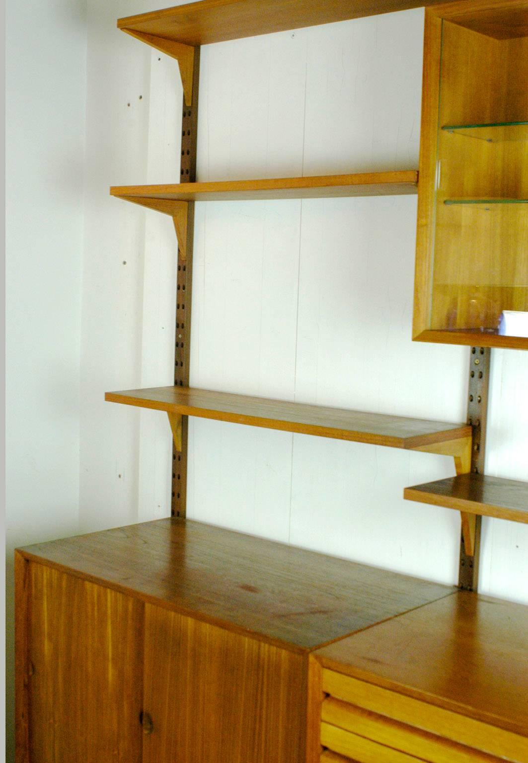 Mid-20th Century Danish Modern Teak Wall System by Poul Cadovius