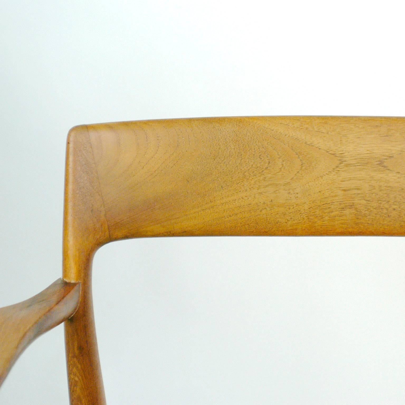 Mid-20th Century Niels Otto Möller Mod. 57 Teak Armchair with Papercord Seat