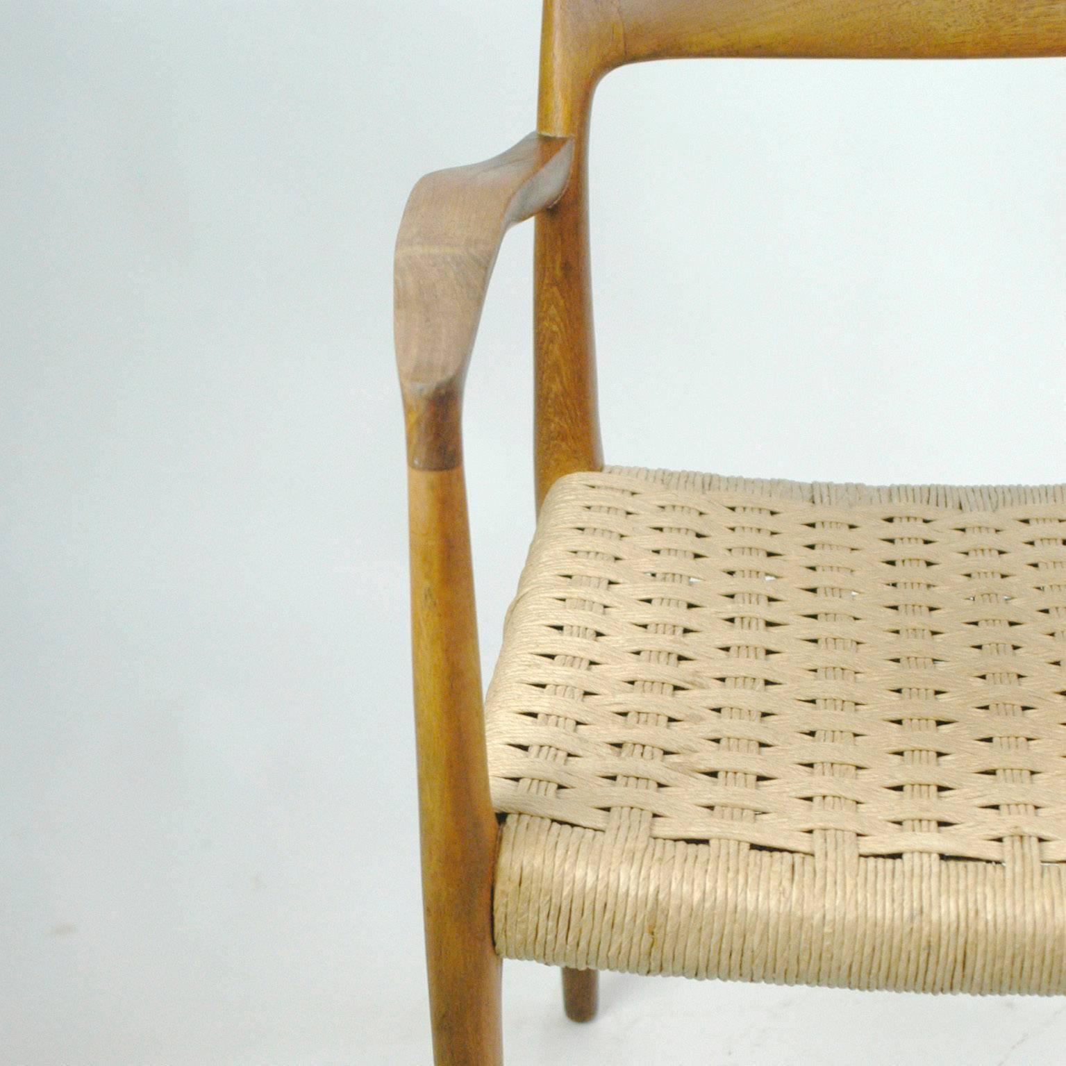 Niels Otto Möller Mod. 57 Teak Armchair with Papercord Seat 2