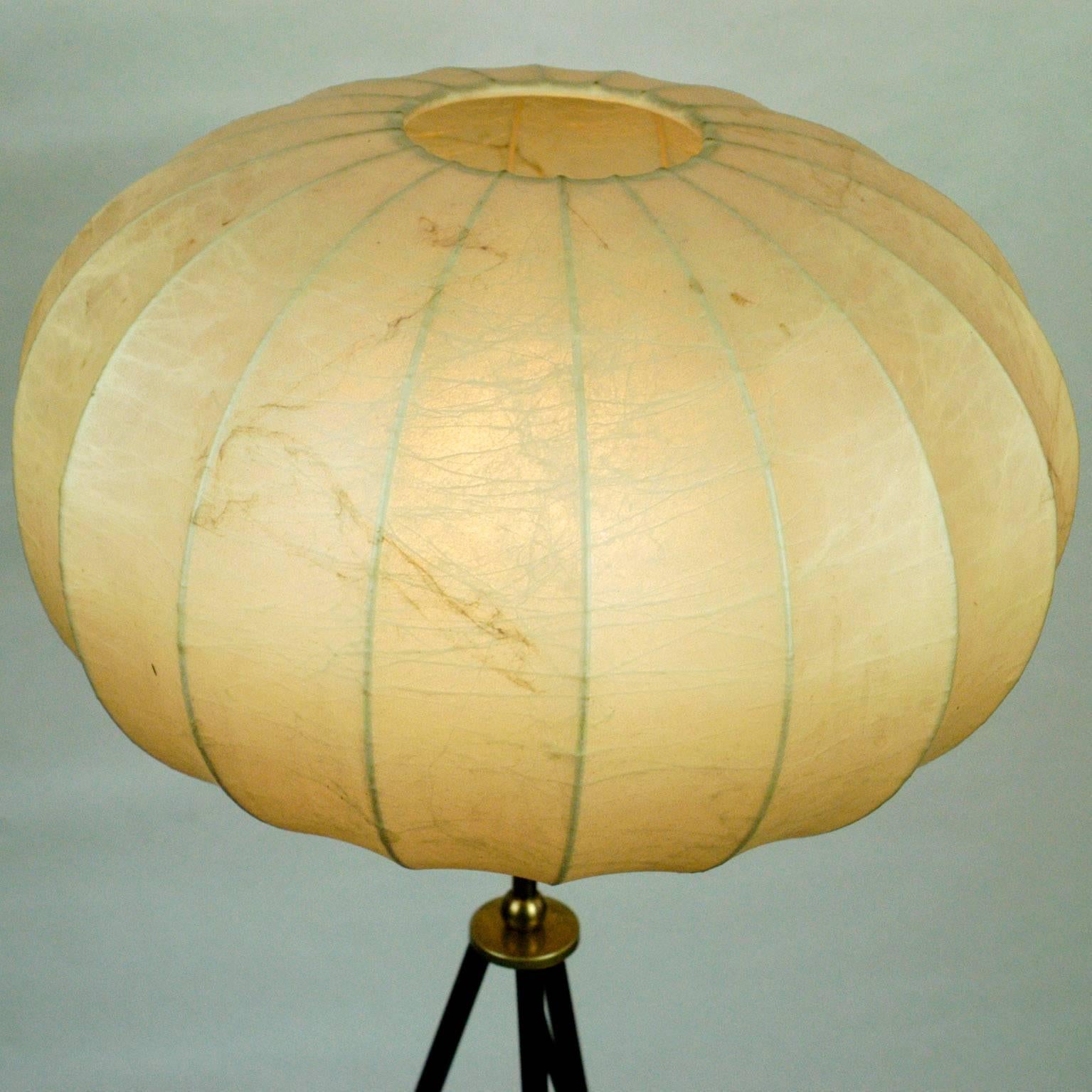20th Century Italian 1950s Tripod Floor Lamp Attributed to Stilnovo