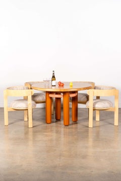 Contemporary Solid Oak Round Kai Dining Table by Mambo Unlimited Ideas