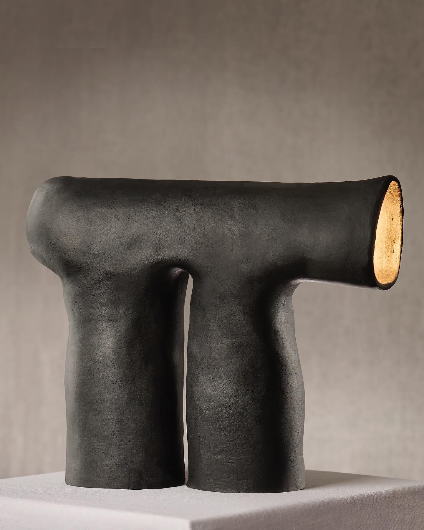 HÉCTOR II es una escultura de cerámica única, hecha a mano por Carrillo Studio, creada en Barcelona en 2025 como parte de la Colección Cadaqués.

Fabricada en gres chamotado y acabada con un engobe negro bruñido a mano, la pieza tiene una presencia