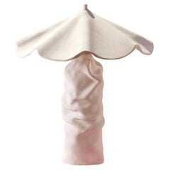 Lampe à poser en grès blanc naturel Margarita, Collection Cadaqués