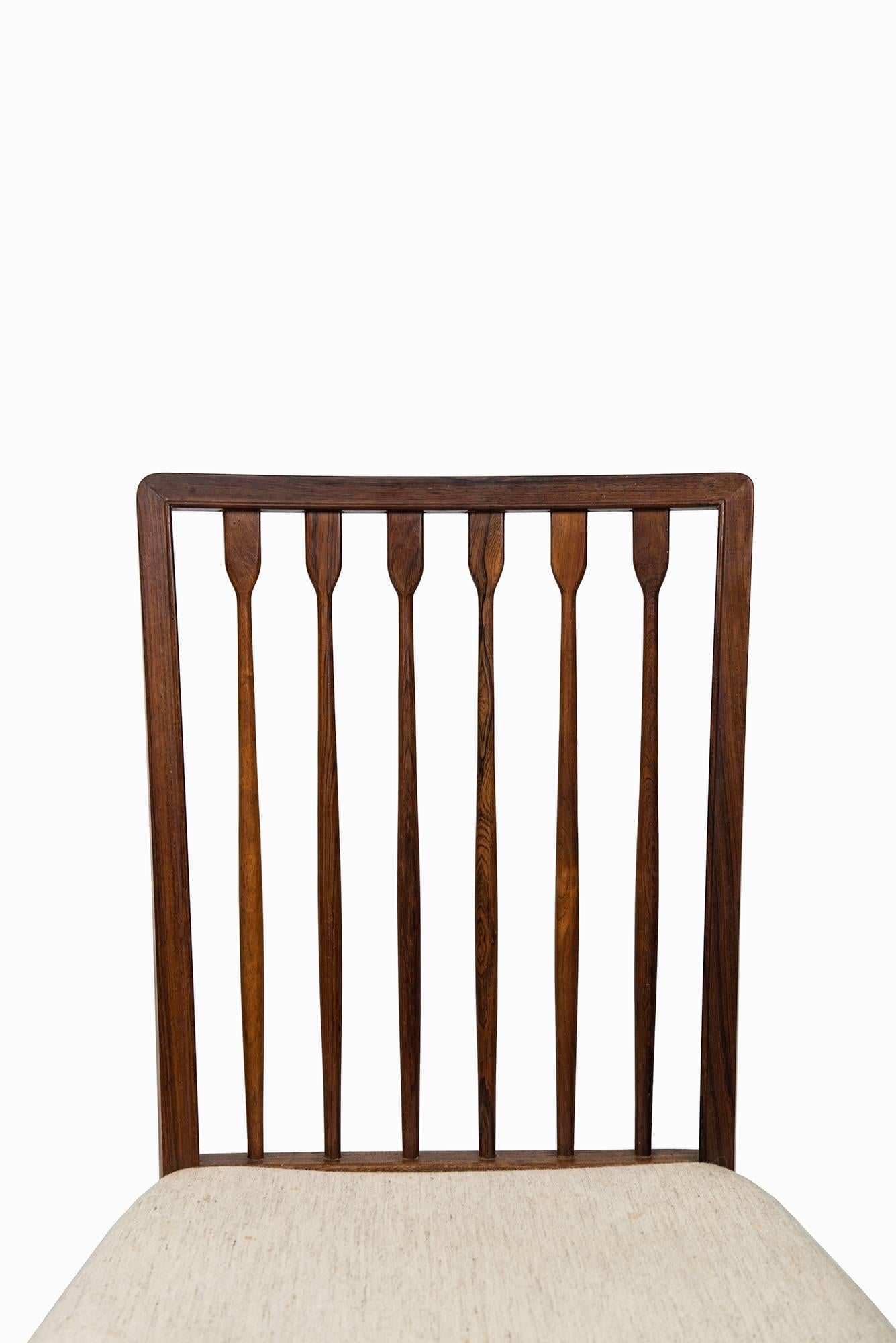 Scandinavian Modern Rare Set of Eight Dining Chairs Designed by Agner Christoffersen in Denmark