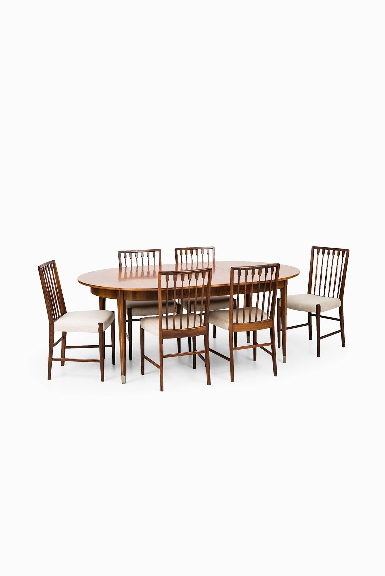 Rare Set of Eight Dining Chairs Designed by Agner Christoffersen in Denmark 1