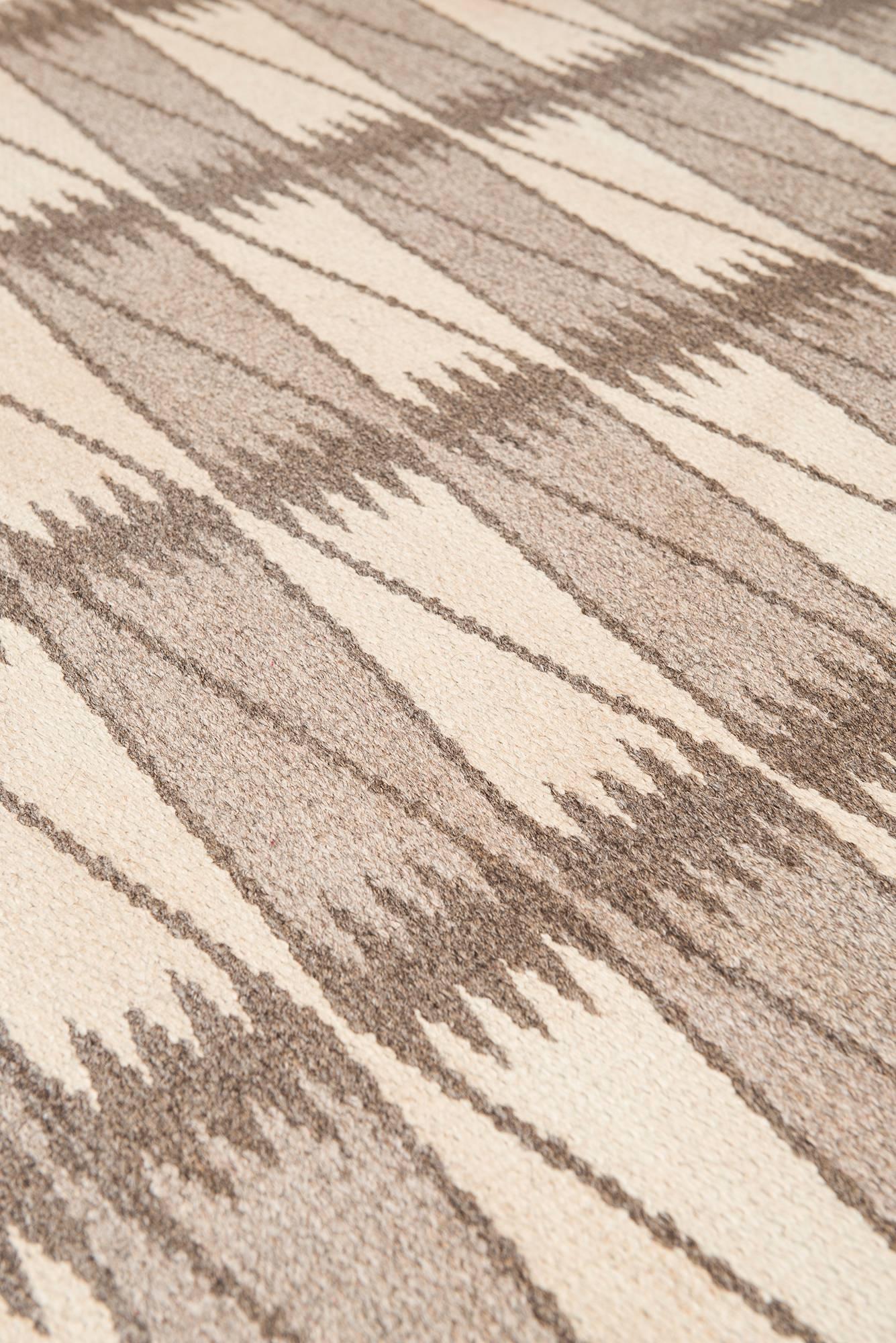 Scandinavian Modern Mid-Century Swedish Carpet with Geometric Pattern