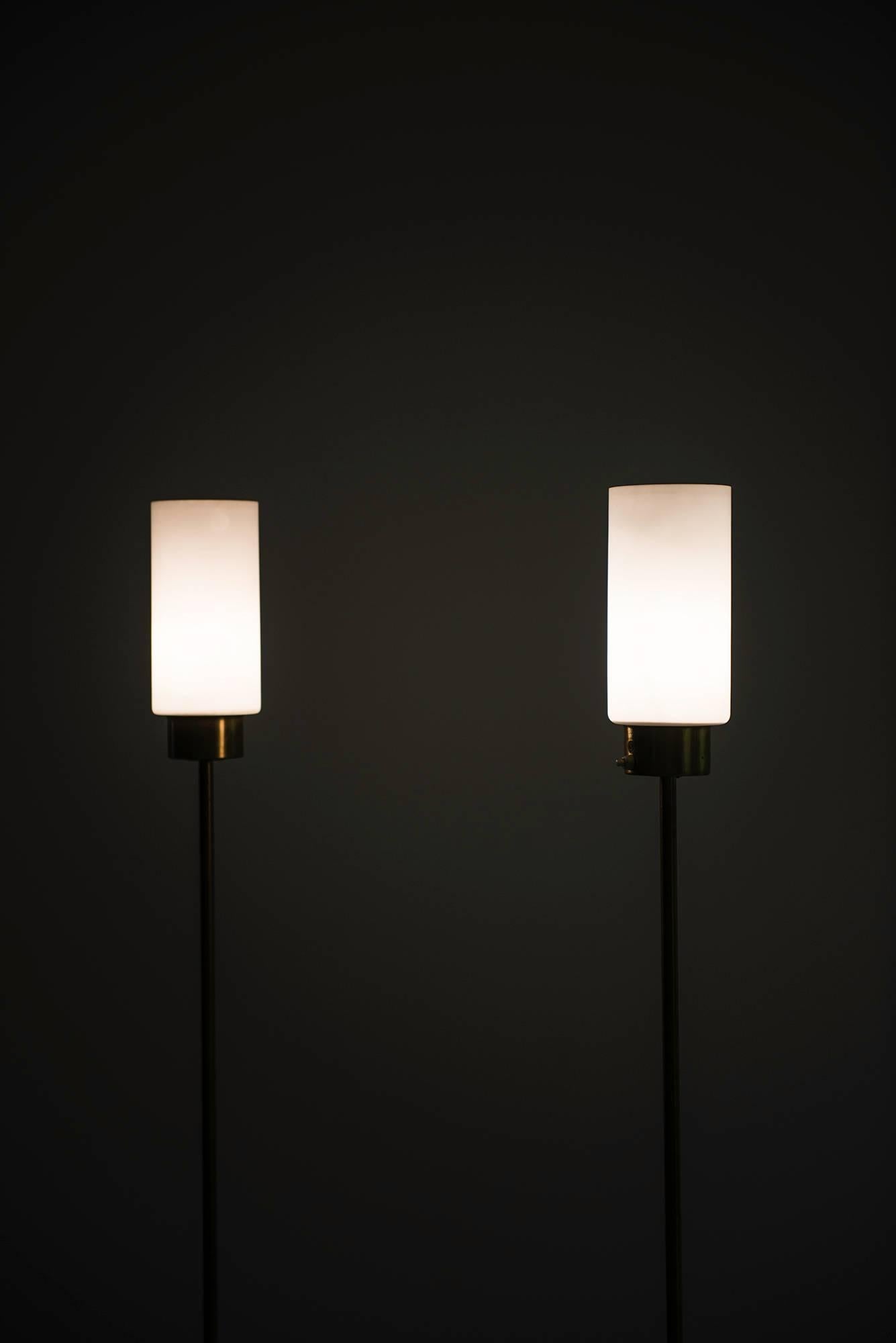 Hans-Agne Jakobsson Floor Lamps in Brass and Glass 2