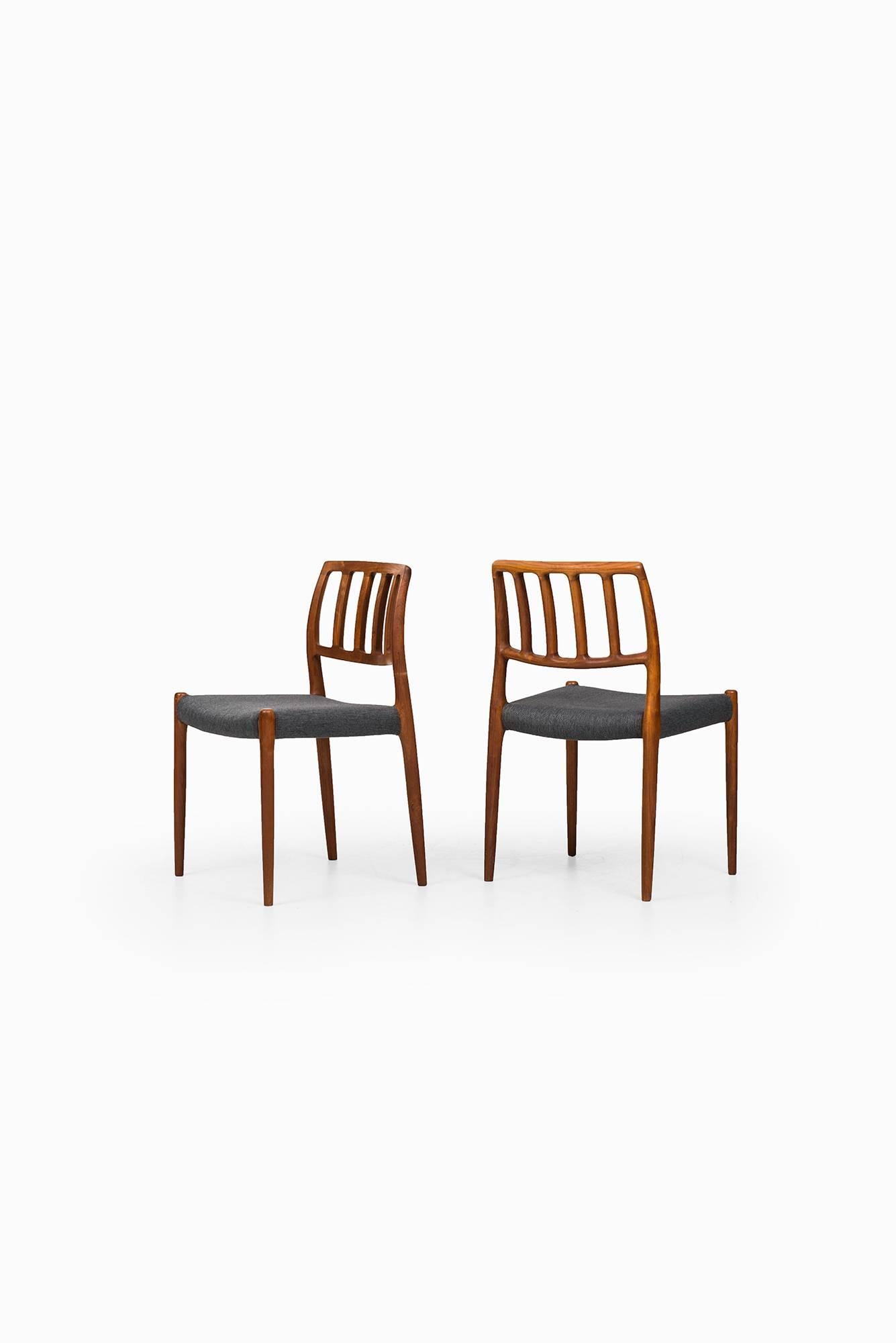 Scandinavian Modern Niels O. Møller Dining Chairs Model 83 by J.L Møllers Møbelfabrik in Denmark