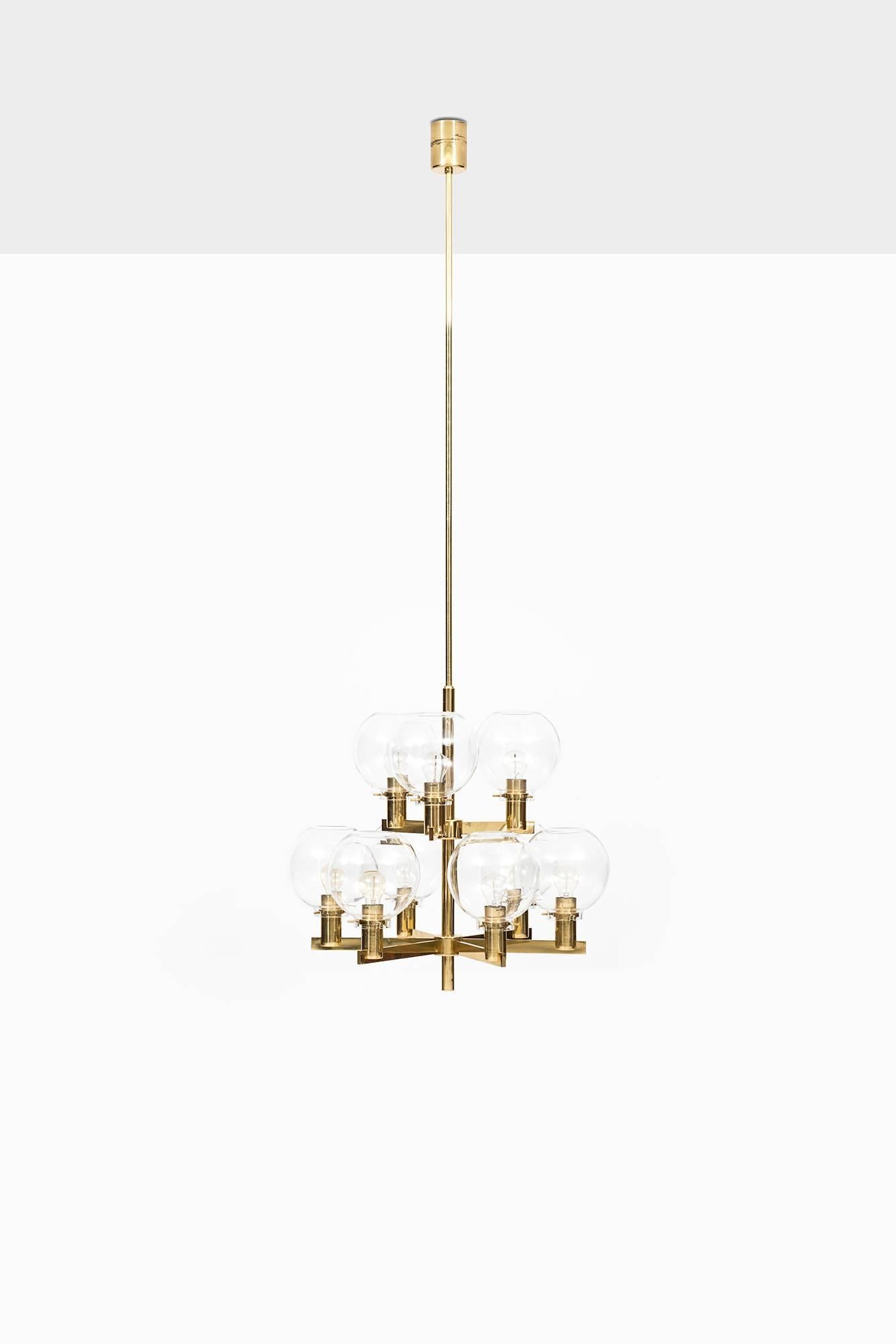 Rare ceiling lamp model T348/9 / 'Pastoral' designed by Hans-Agne Jakobsson. Produced by Hans-Agne Jakobsson AB in Markaryd, Sweden.