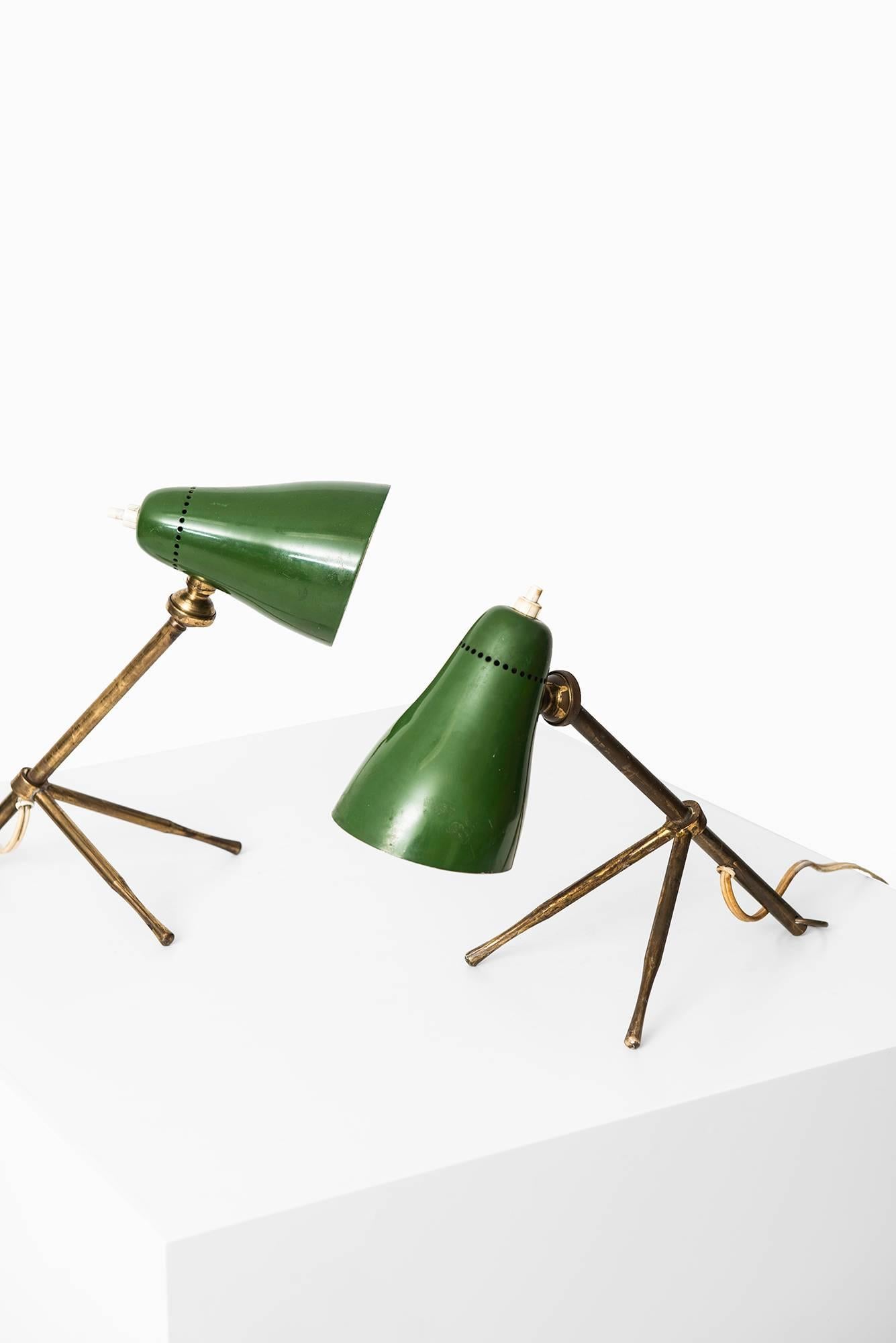 Rare pair of table lamps model Ochetta designed by Giuseppe Ostuni. Produced by O-Luce in Italy.