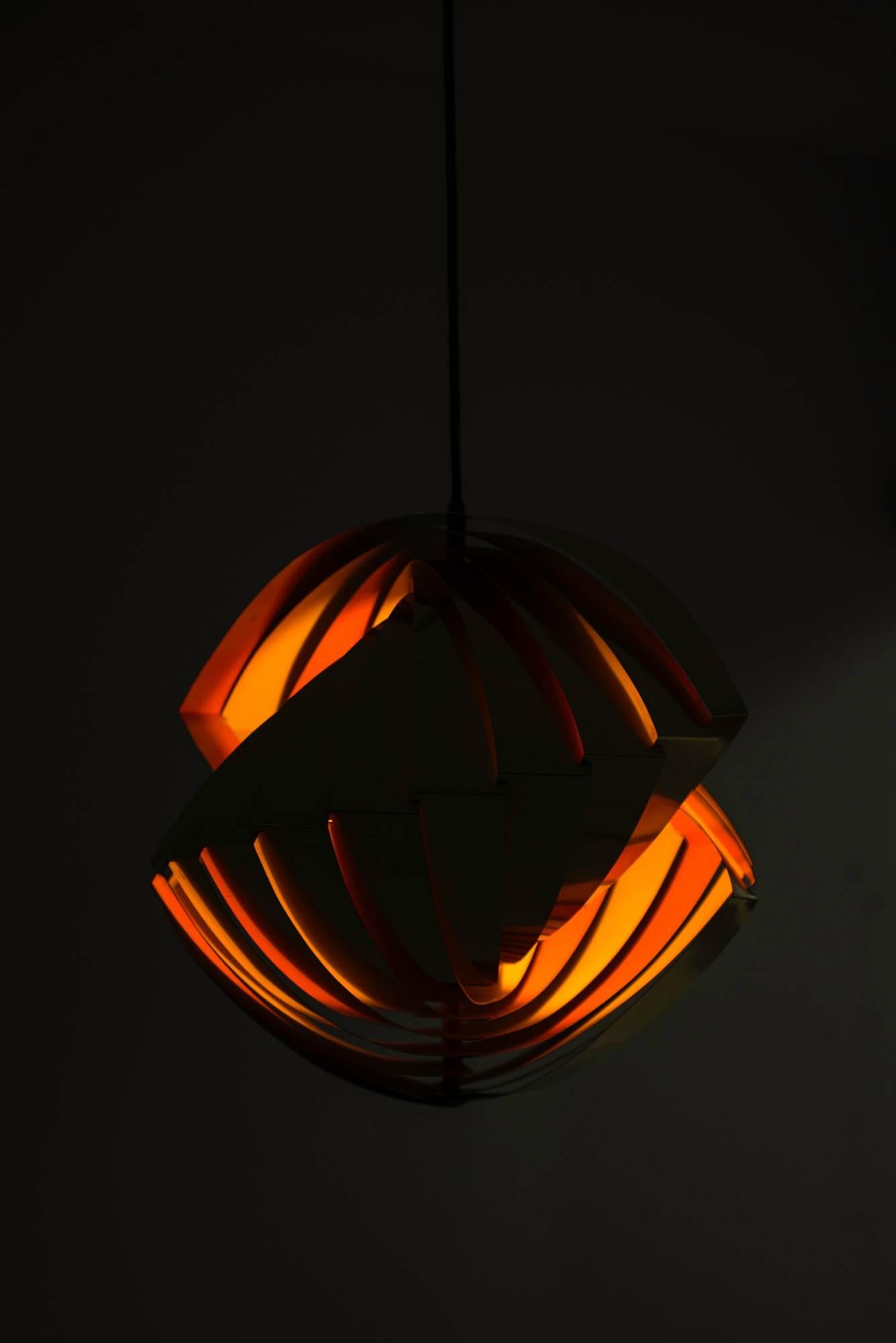 Danish Louis Weisdorf Ceiling Lamp Model Konkylie Produced by Lyfa in Denmark
