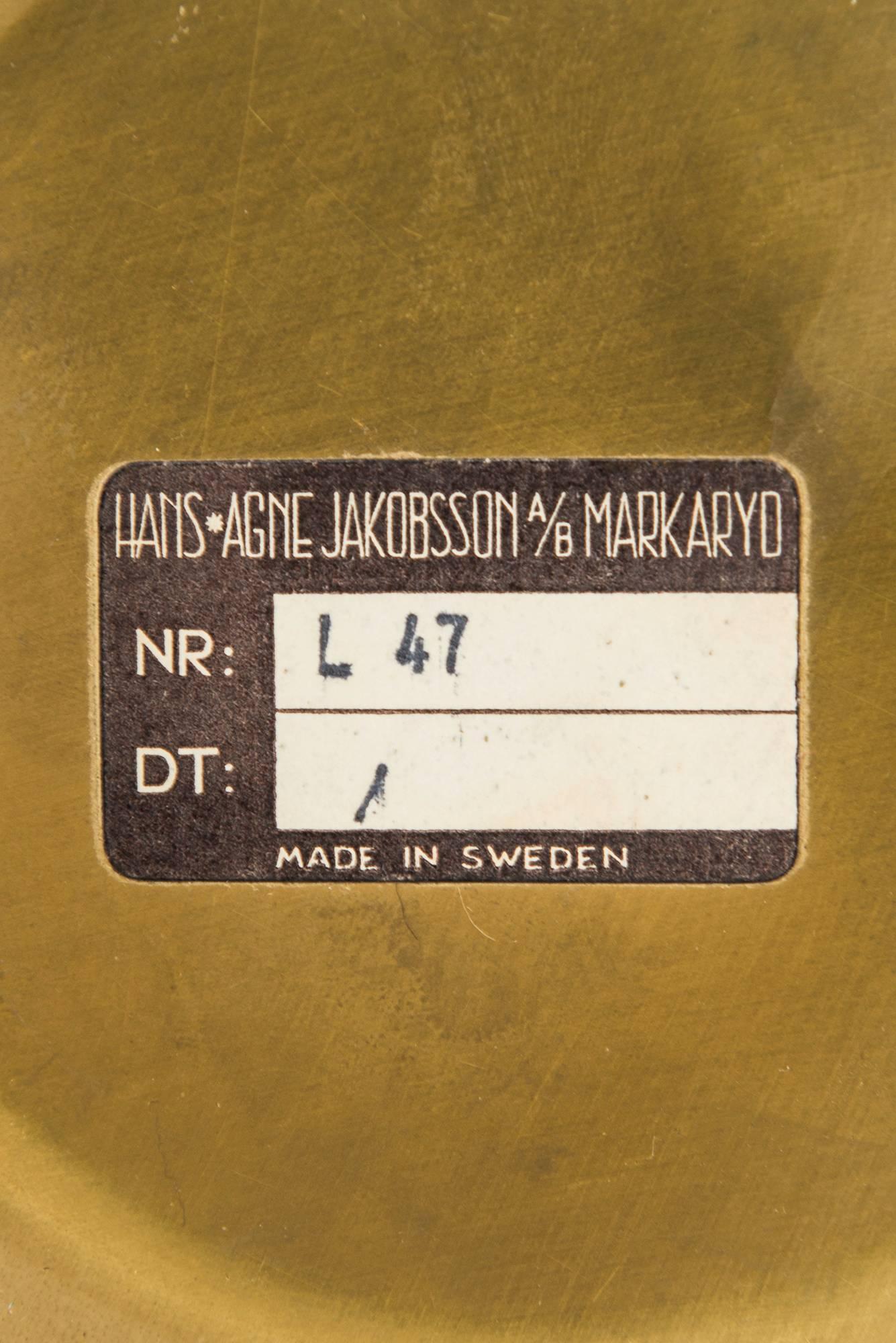 Scandinavian Modern Hans-Agne Jakobsson Kerosene or Oil Lamp Model L-47