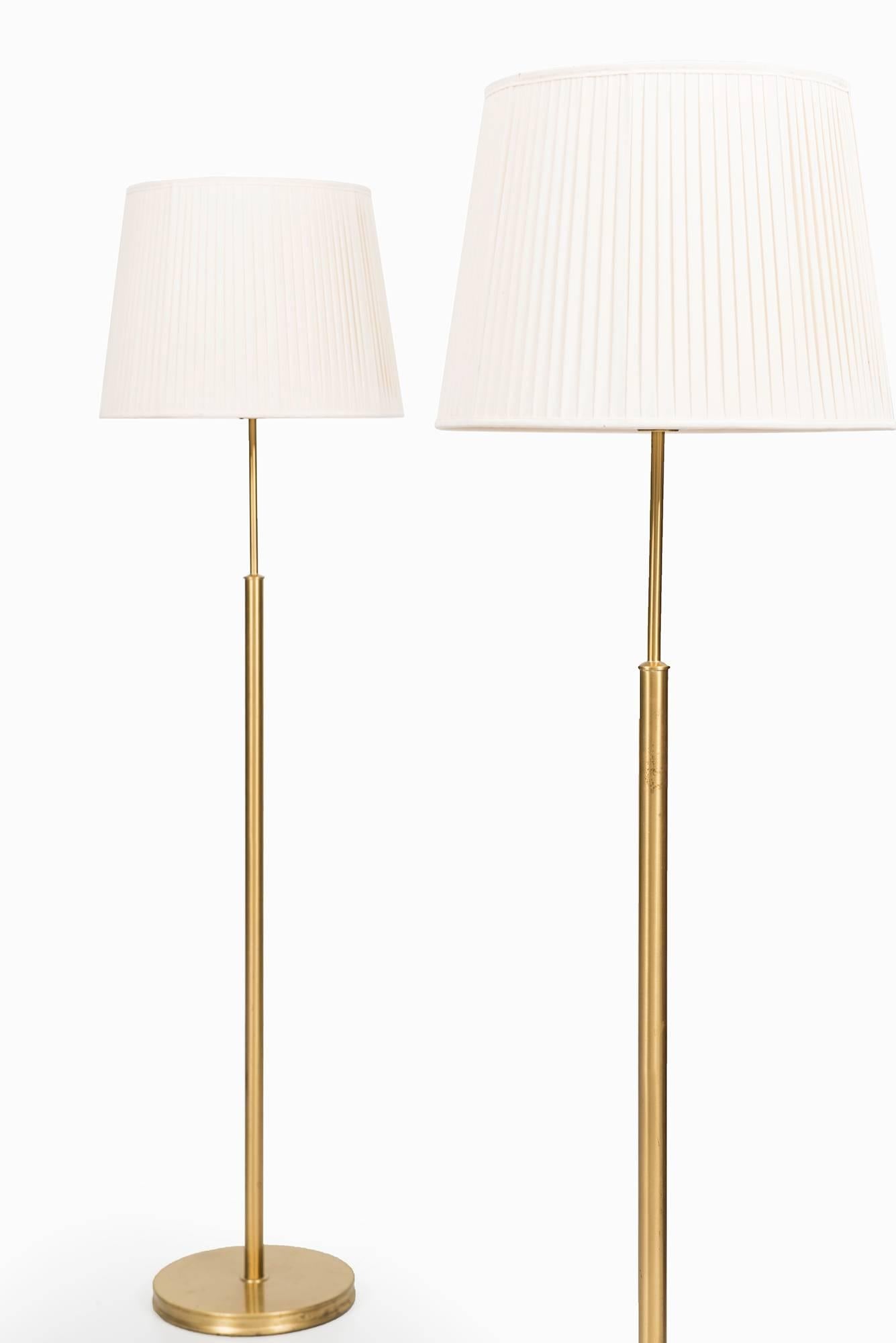 Rare pair of floor lamps model 2148 designed by Josef Frank. Produced by Svenskt Tenn in Sweden.