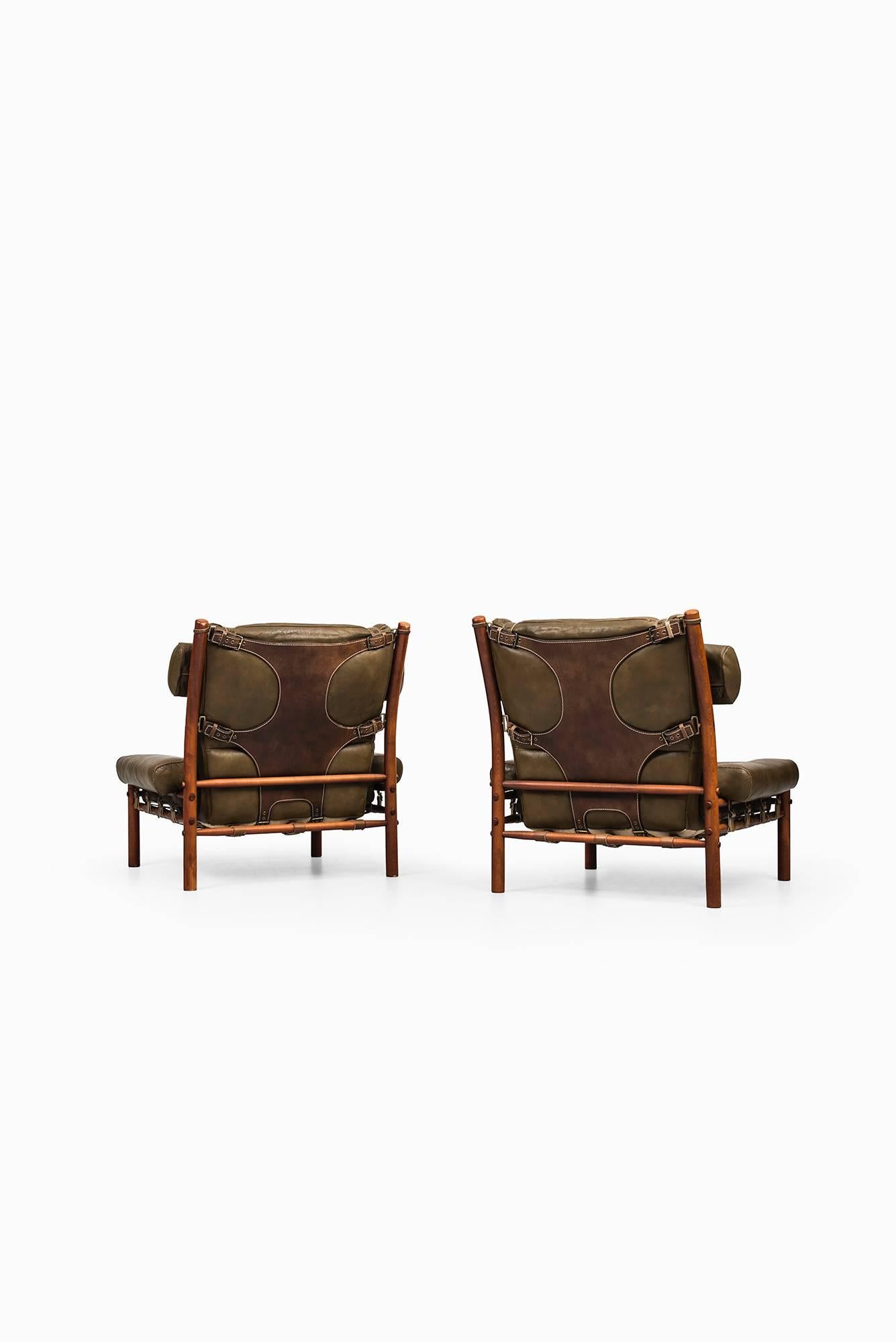 Mid-20th Century Arne Norell Easy Chairs Model Inca by Arne Norell AB in Sweden