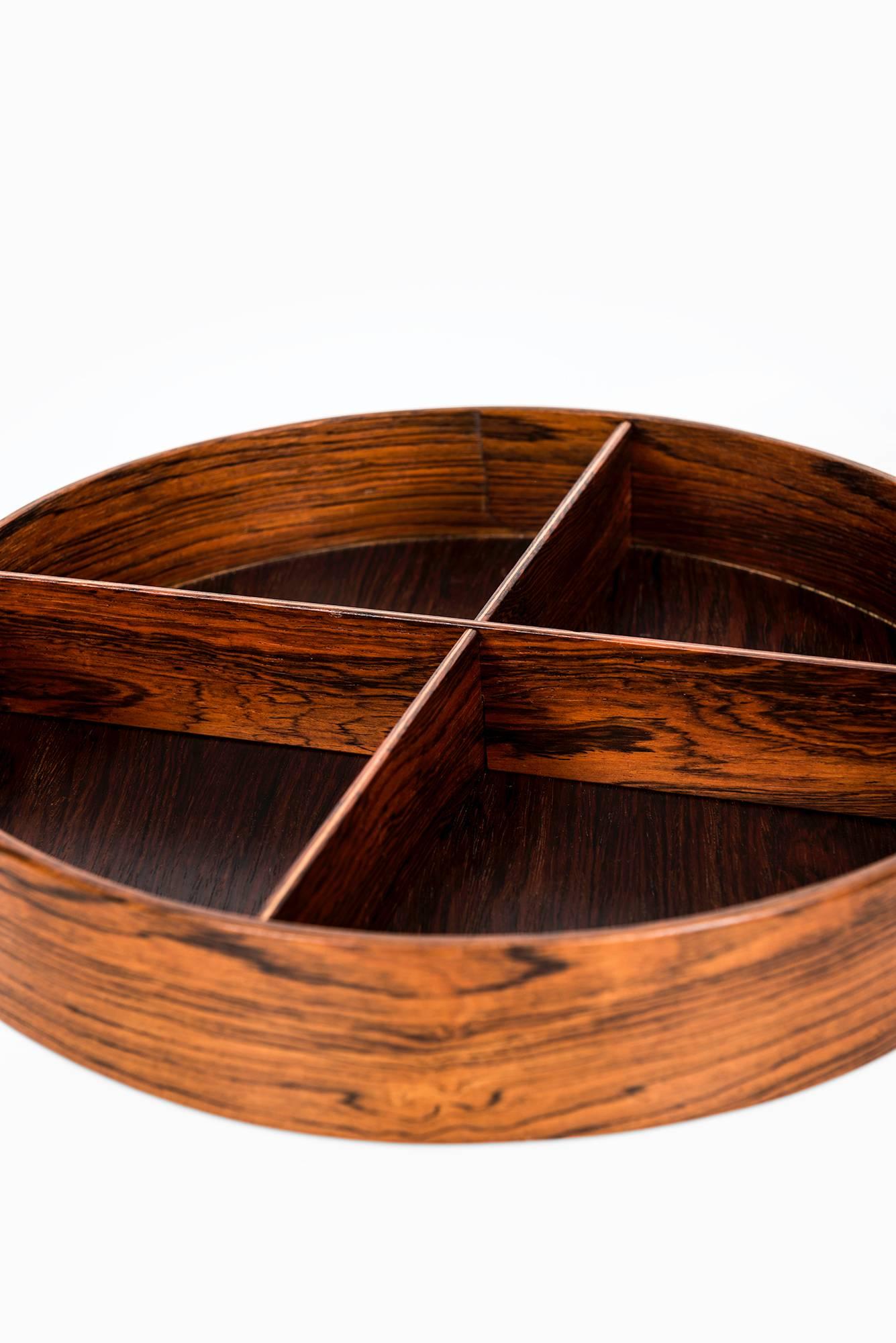 Rosewood tray designed by Torsten Johansson. Produced by AB Formträ in Sweden.