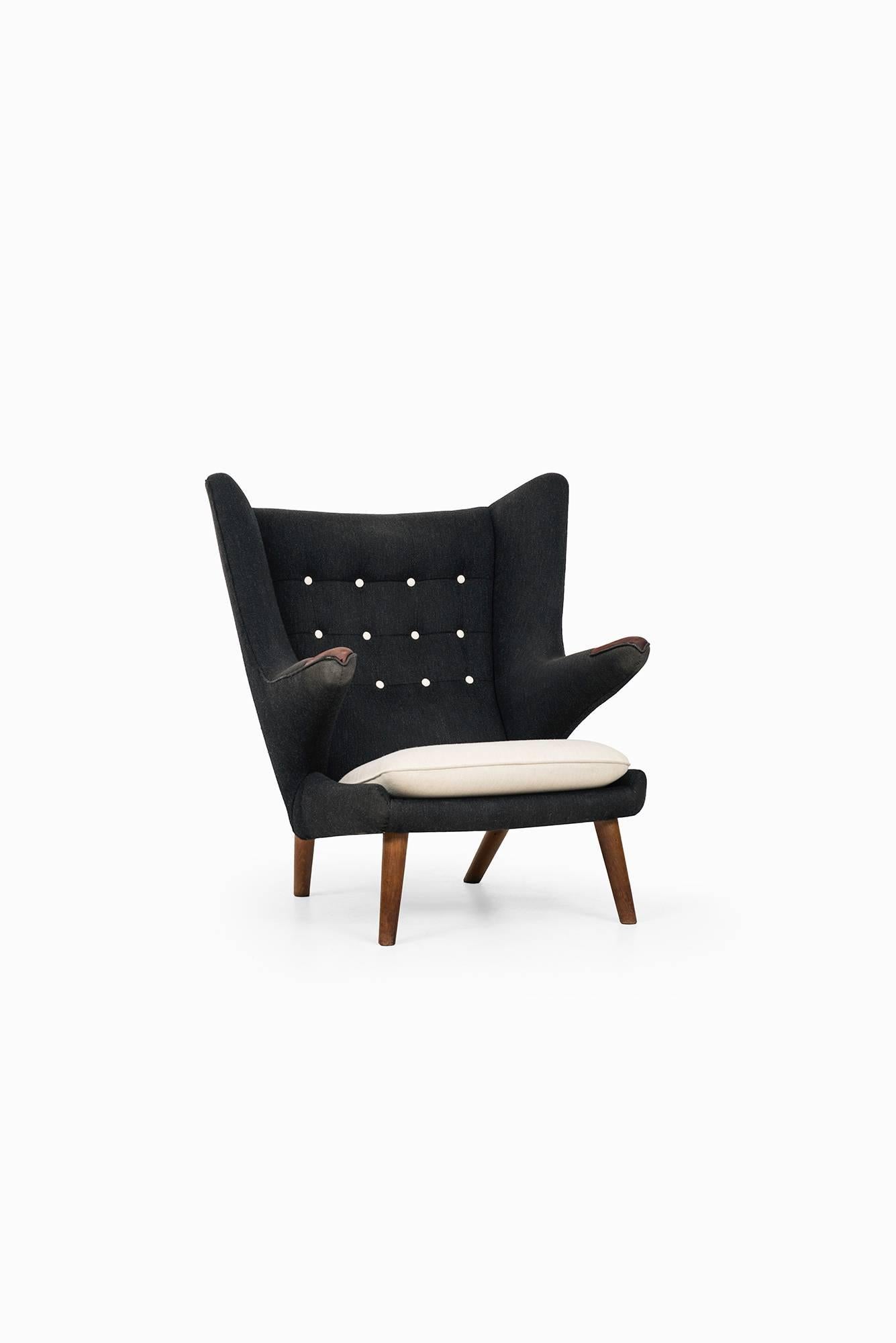 Rare easy chair model Papa bear designed by Hans Wegner. Produced by A.P. Stolen in Denmark.