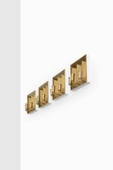 Set of Four Wall Lamps in Brass by Fog & Mørup in Denmark
