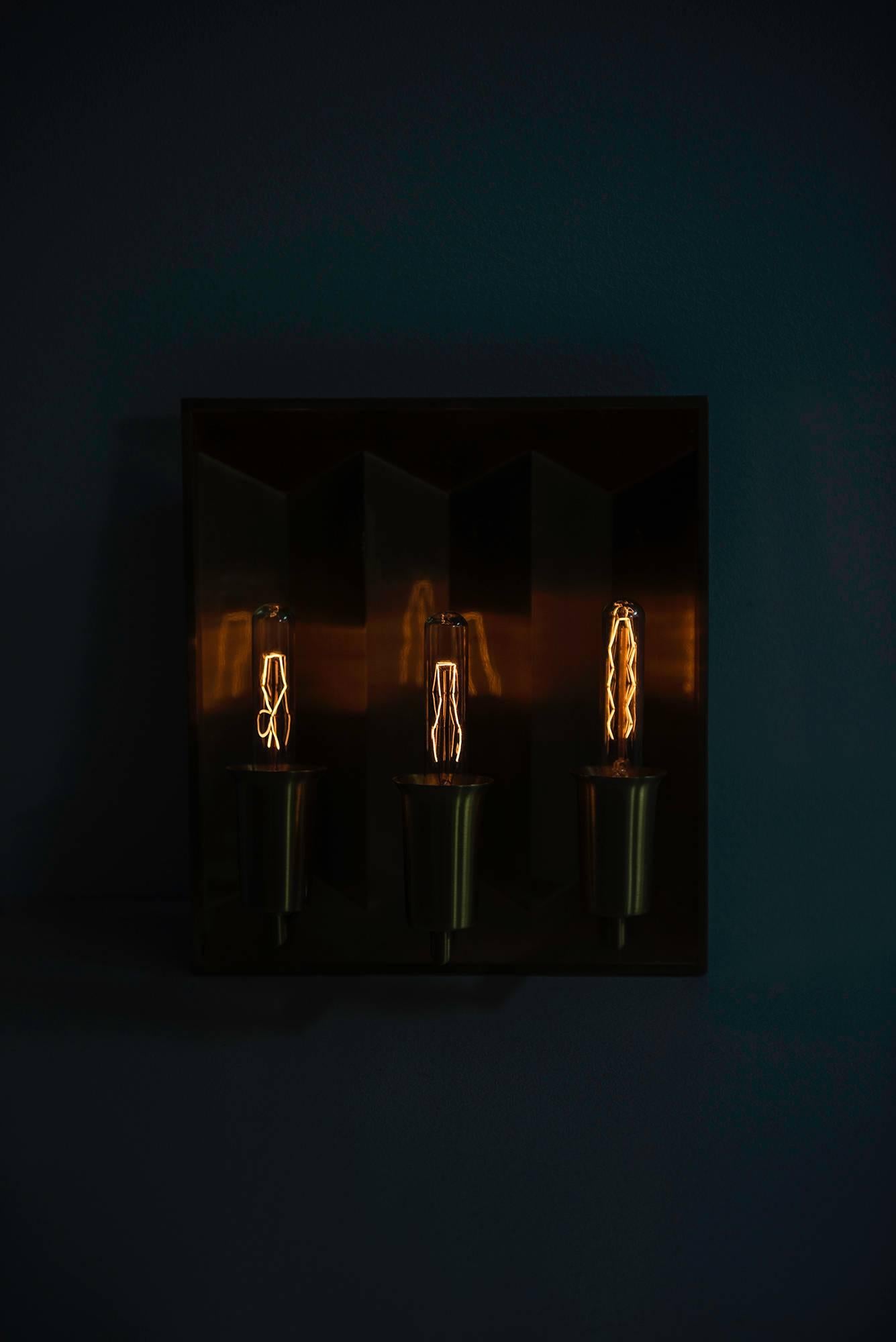 Danish Set of Four Wall Lamps in Brass by Fog & Mørup in Denmark For Sale