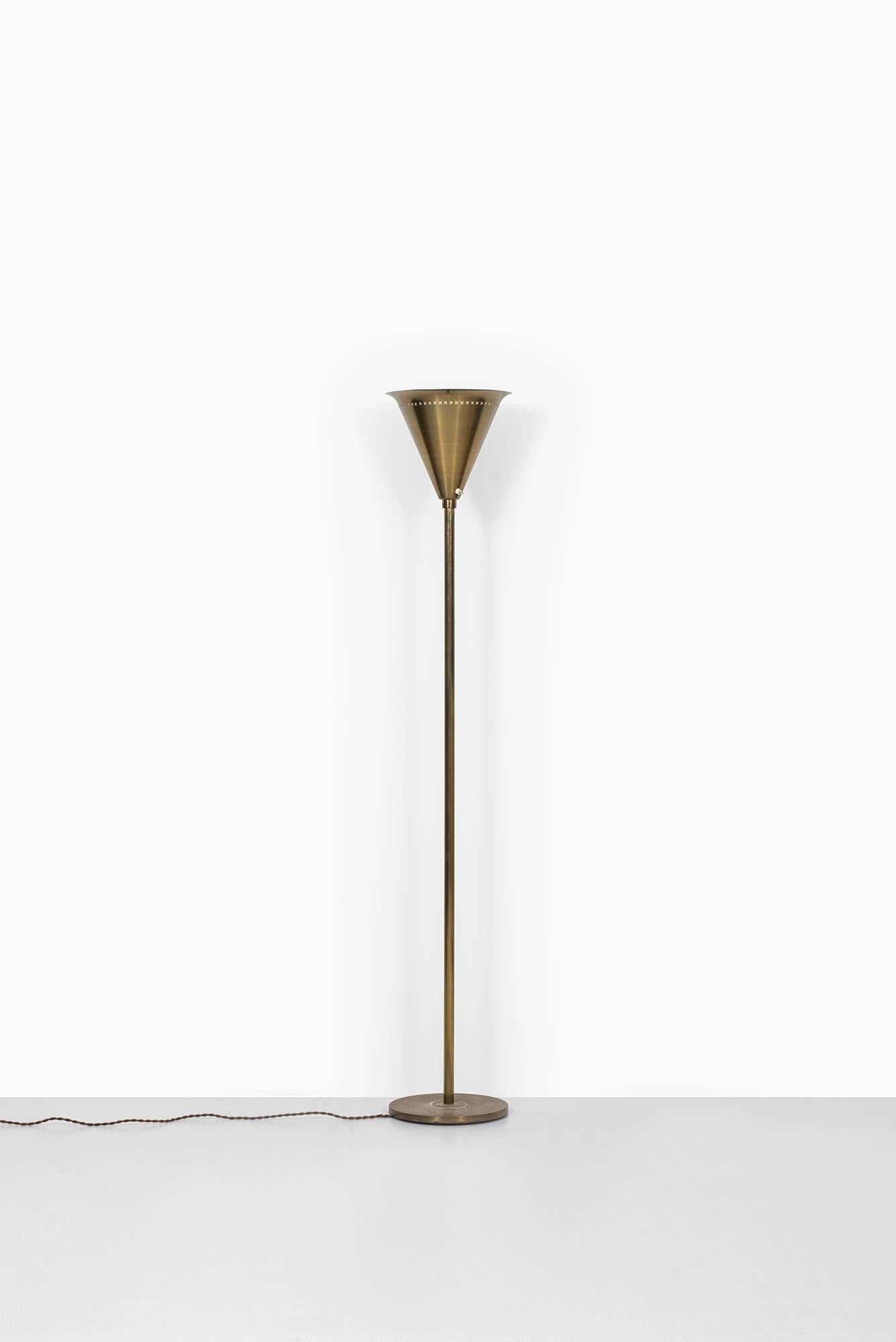 Danish Floor Lamp / Uplight in Brass Produced in Denmark